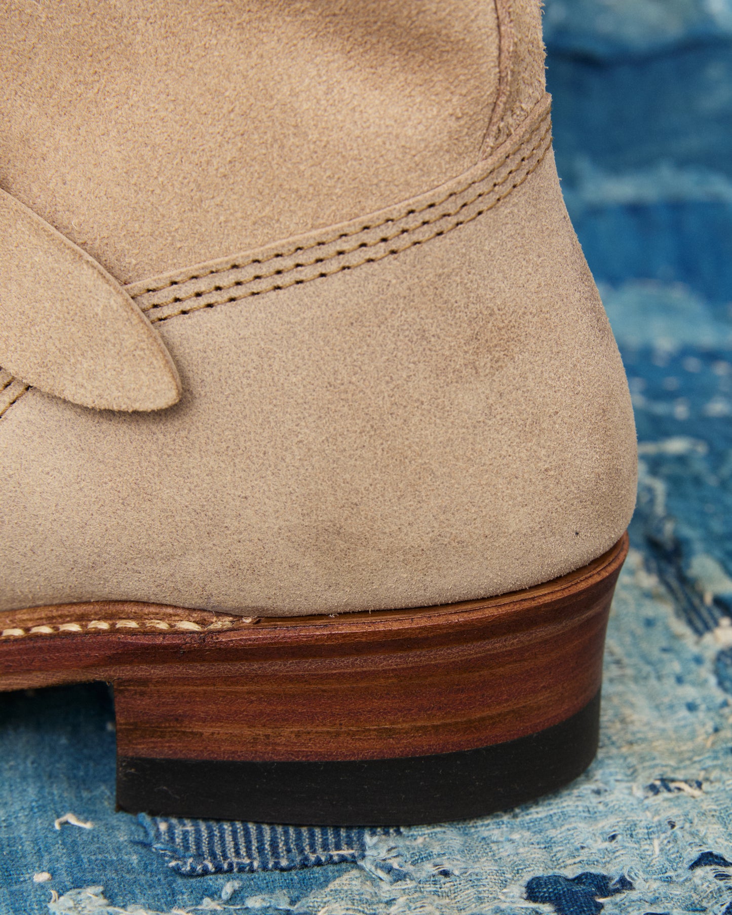 John Lofgren LK-003 Engineer Boots Horween Leather Natural Roughout