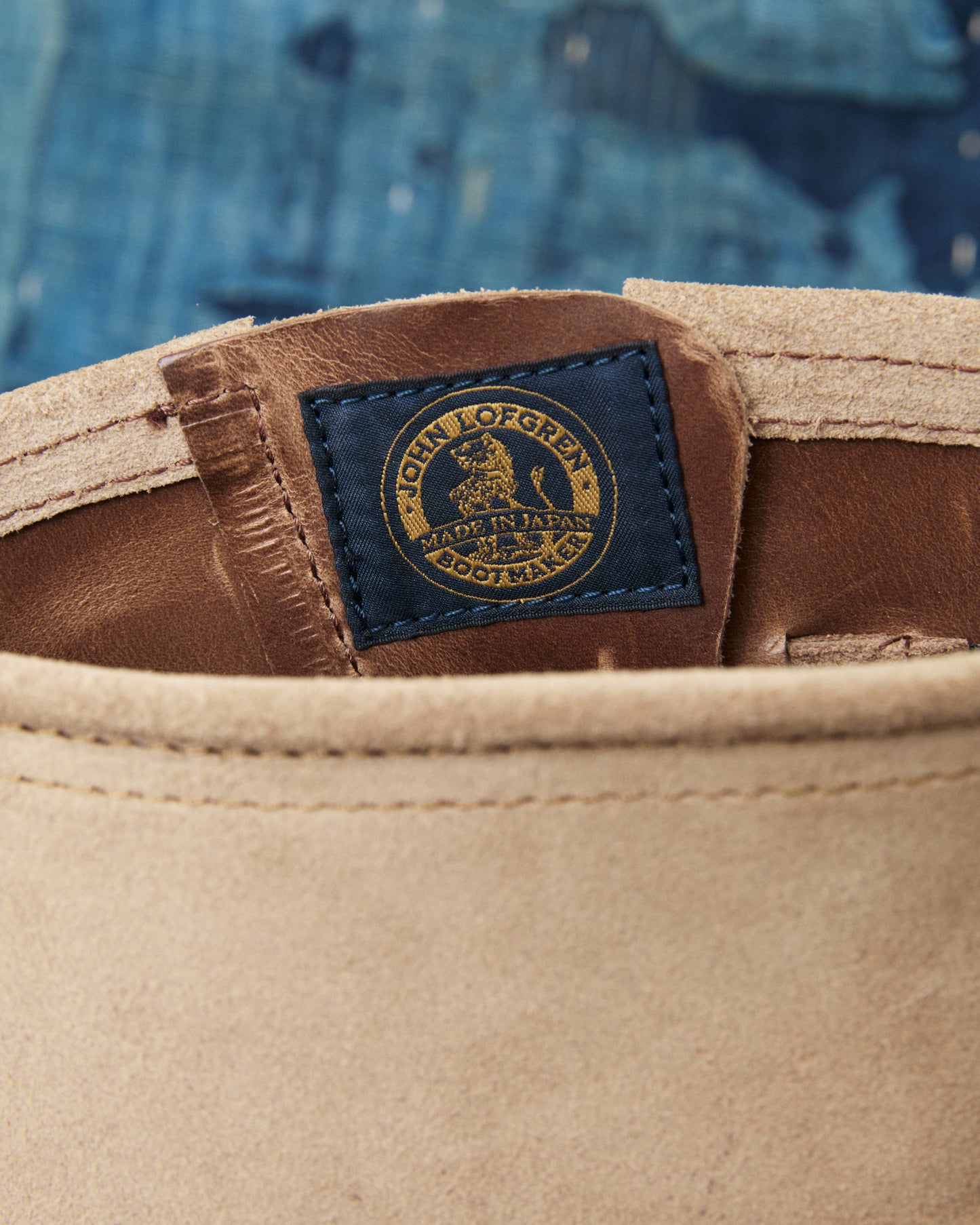 John Lofgren LK-003 Engineer Boots Horween Leather Natural Roughout