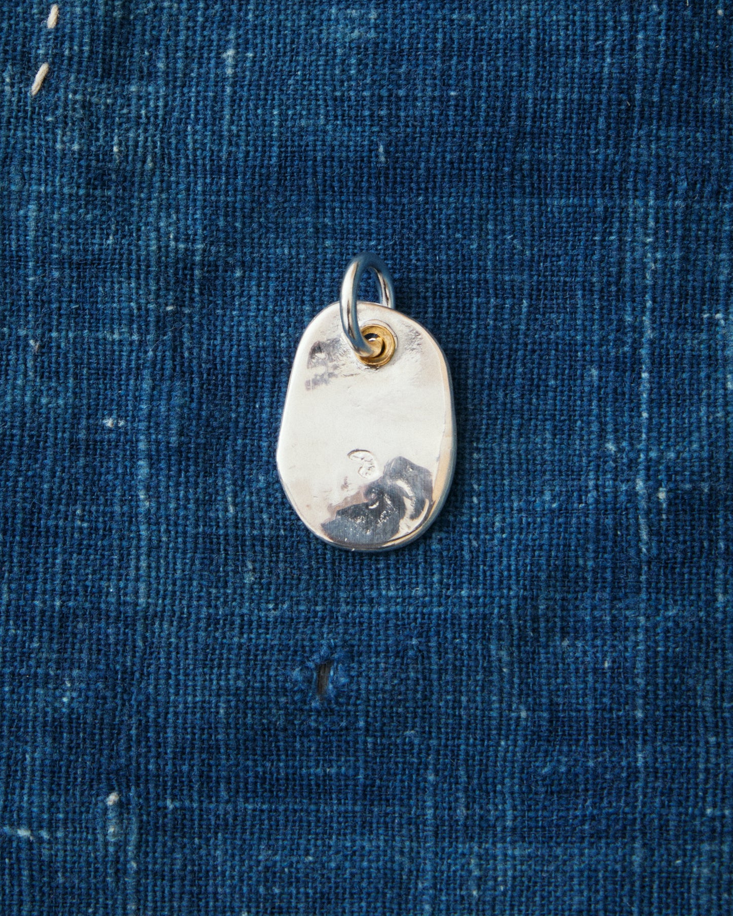 Larry Smith Karakusa Rose Oval Daruma Pendant 18K 22K Gold NL-0189