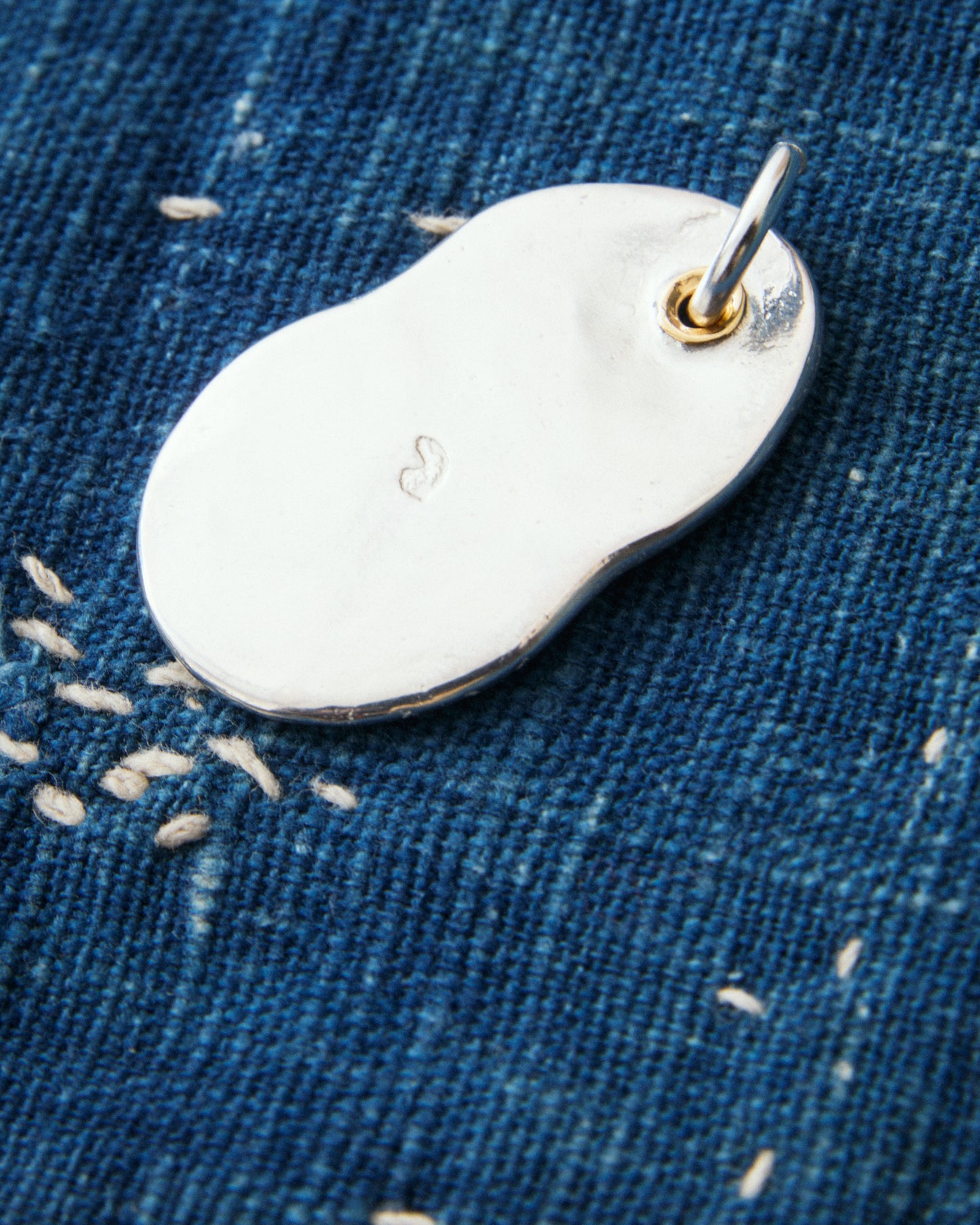 Larry Smith Karakusa Rose Skinny Daruma Pendant 18K 22K Gold NL-0169