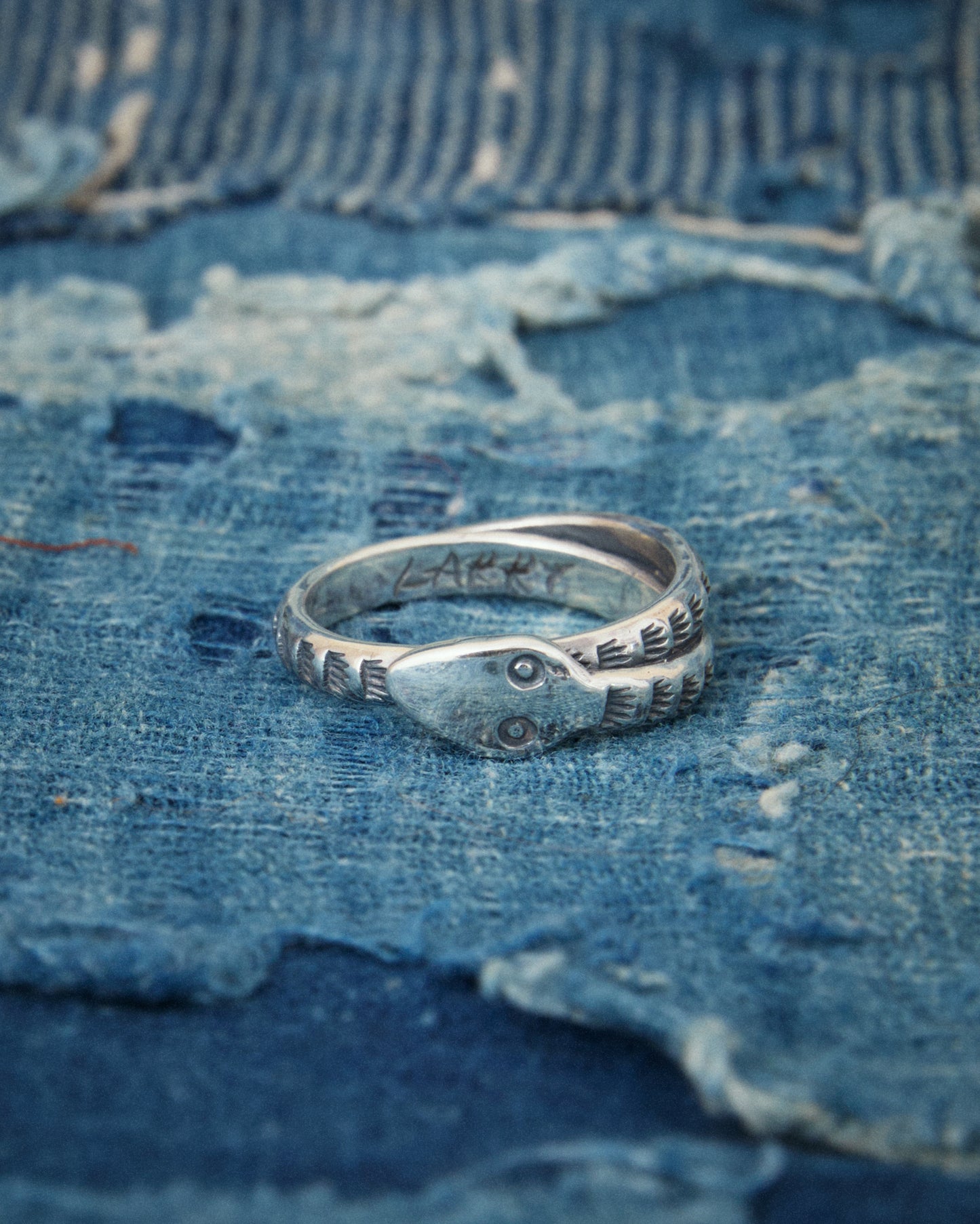 Larry Smith Silver Snake Ring RG-0017