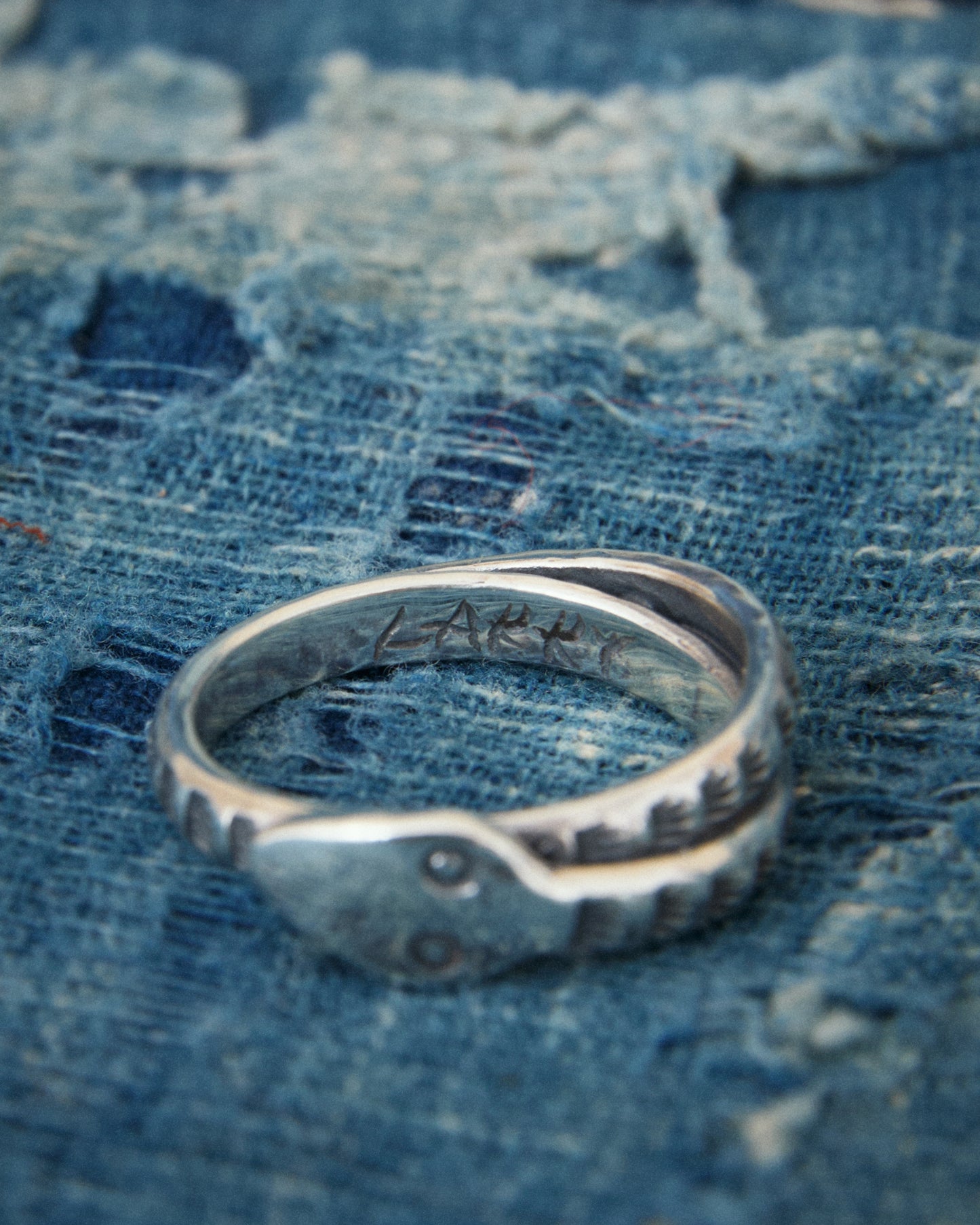 Larry Smith Silver Snake Ring RG-0017