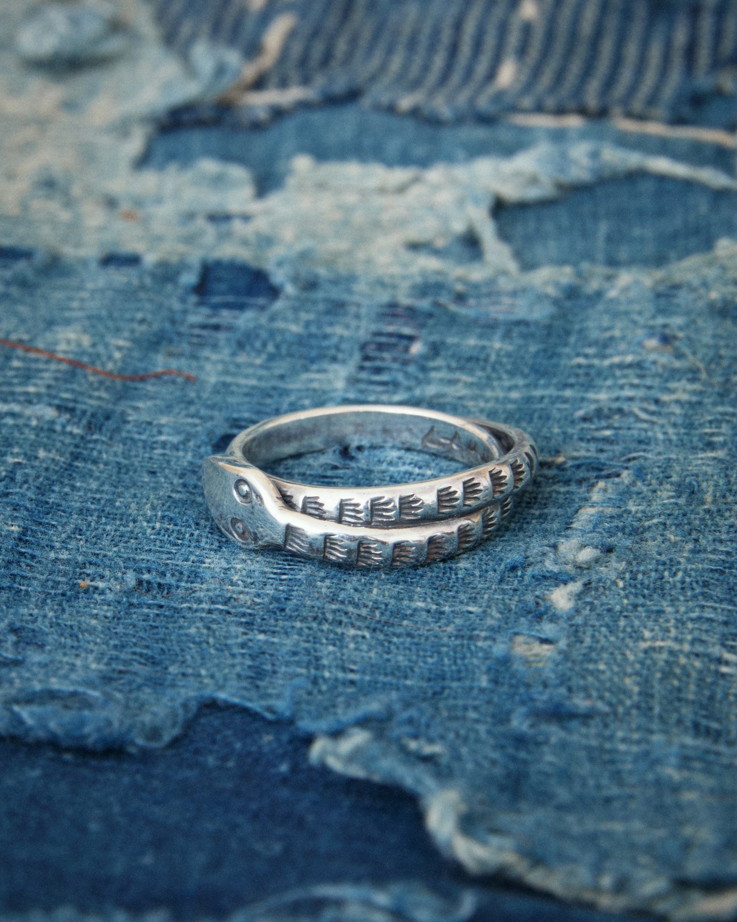 Larry Smith Silver Snake Ring RG-0017