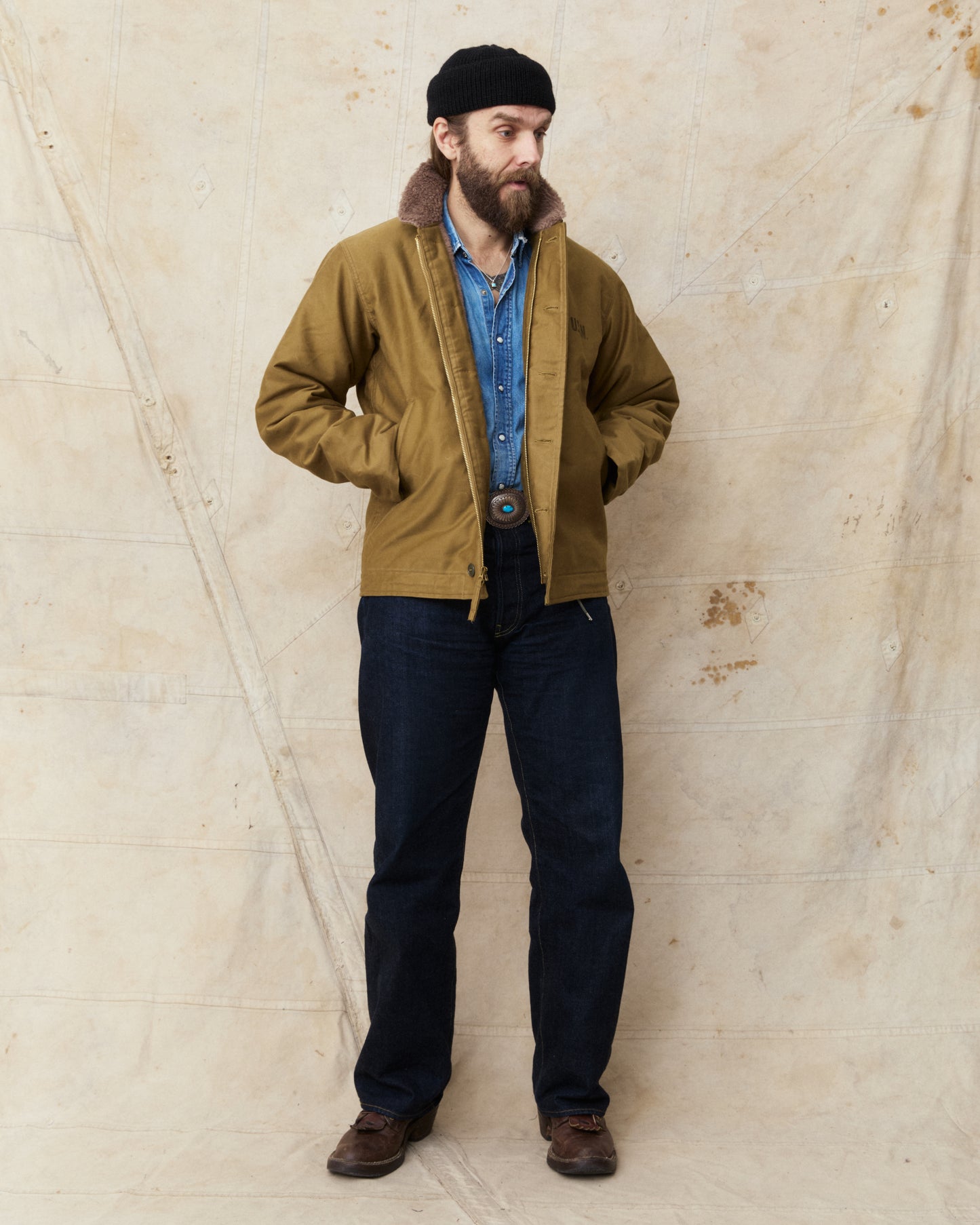 Buzz Rickson's BR15345 Type N-1 Deck Khaki Demotex