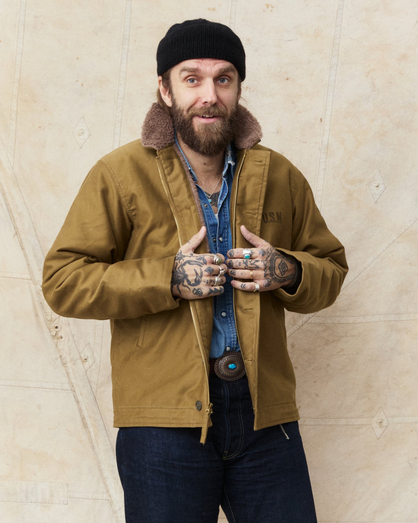 Buzz Rickson's BR15345 Type N-1 Deck Khaki Demotex