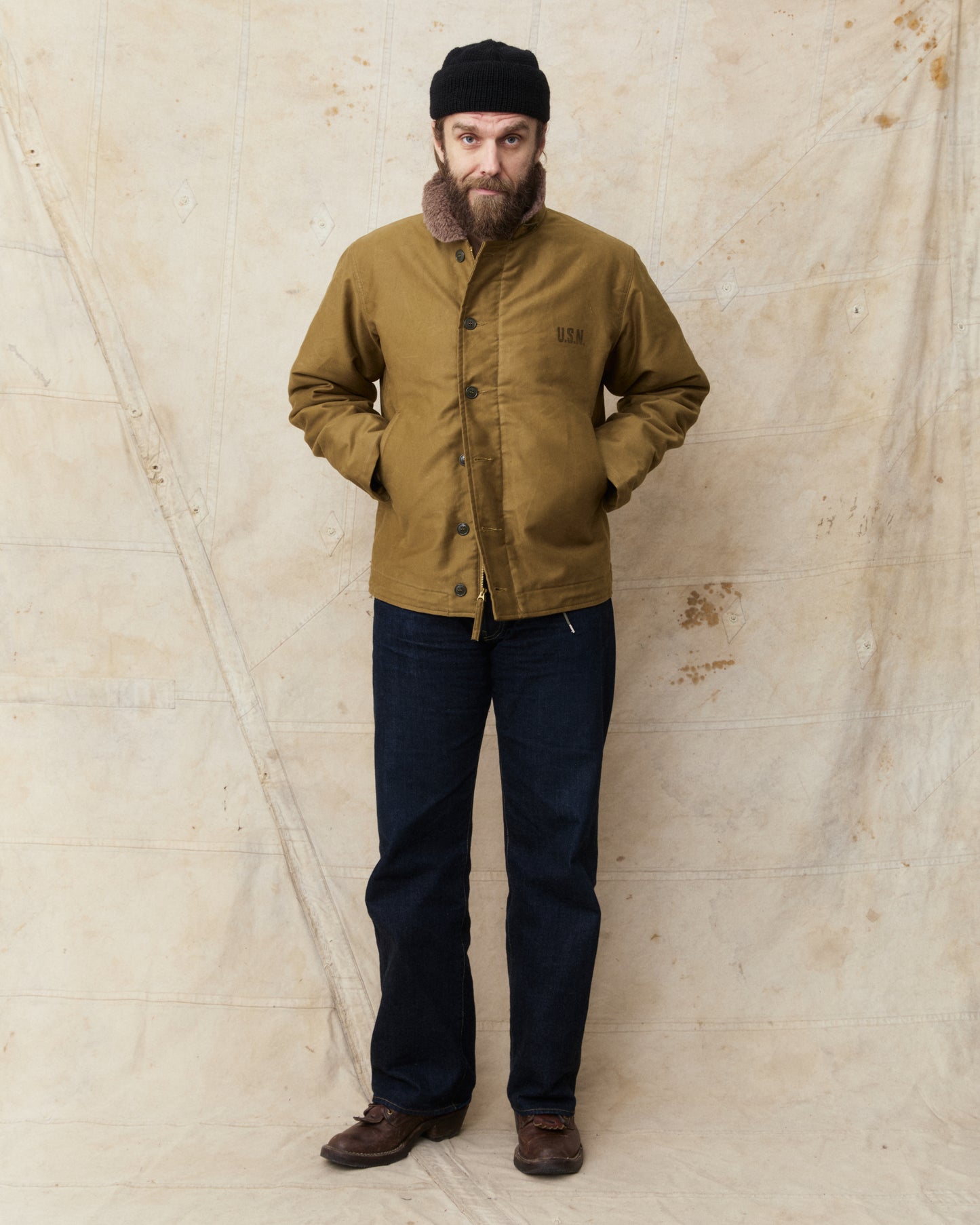 Buzz Rickson's BR15345 Type N-1 Deck Khaki Demotex