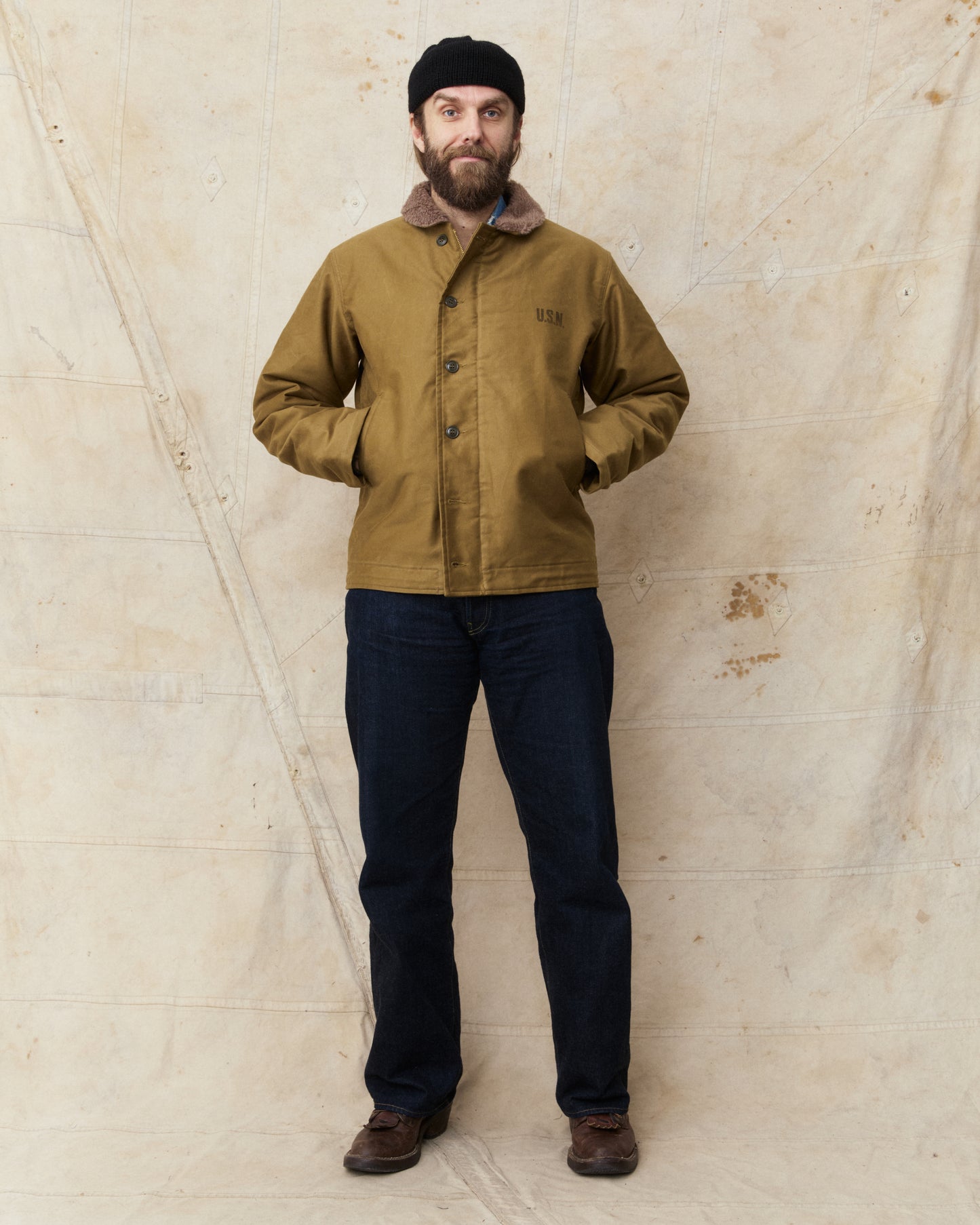 Buzz Rickson's BR15345 Type N-1 Deck Khaki Demotex