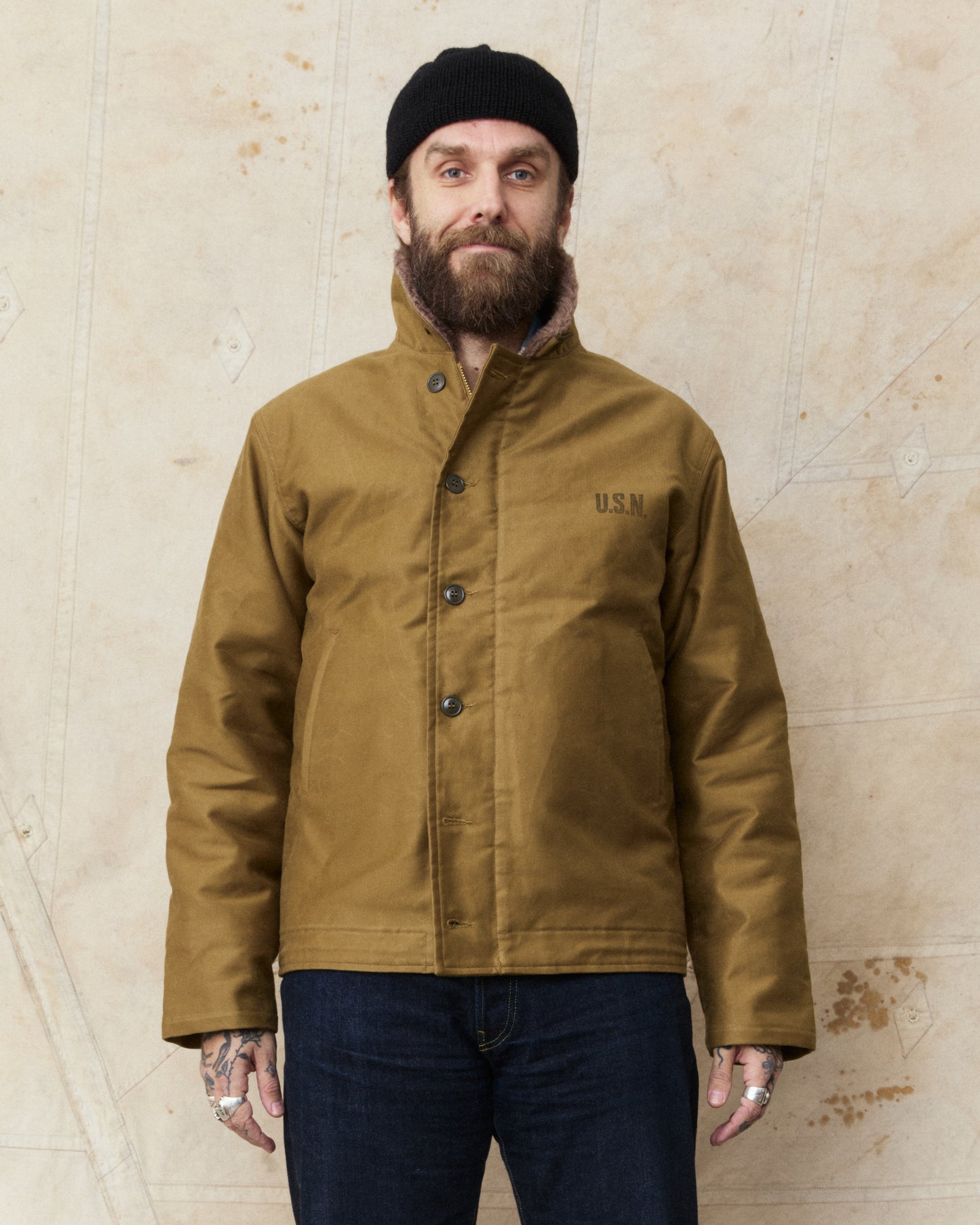 Buzz Rickson's BR15345 Type N-1 Deck Khaki Demotex