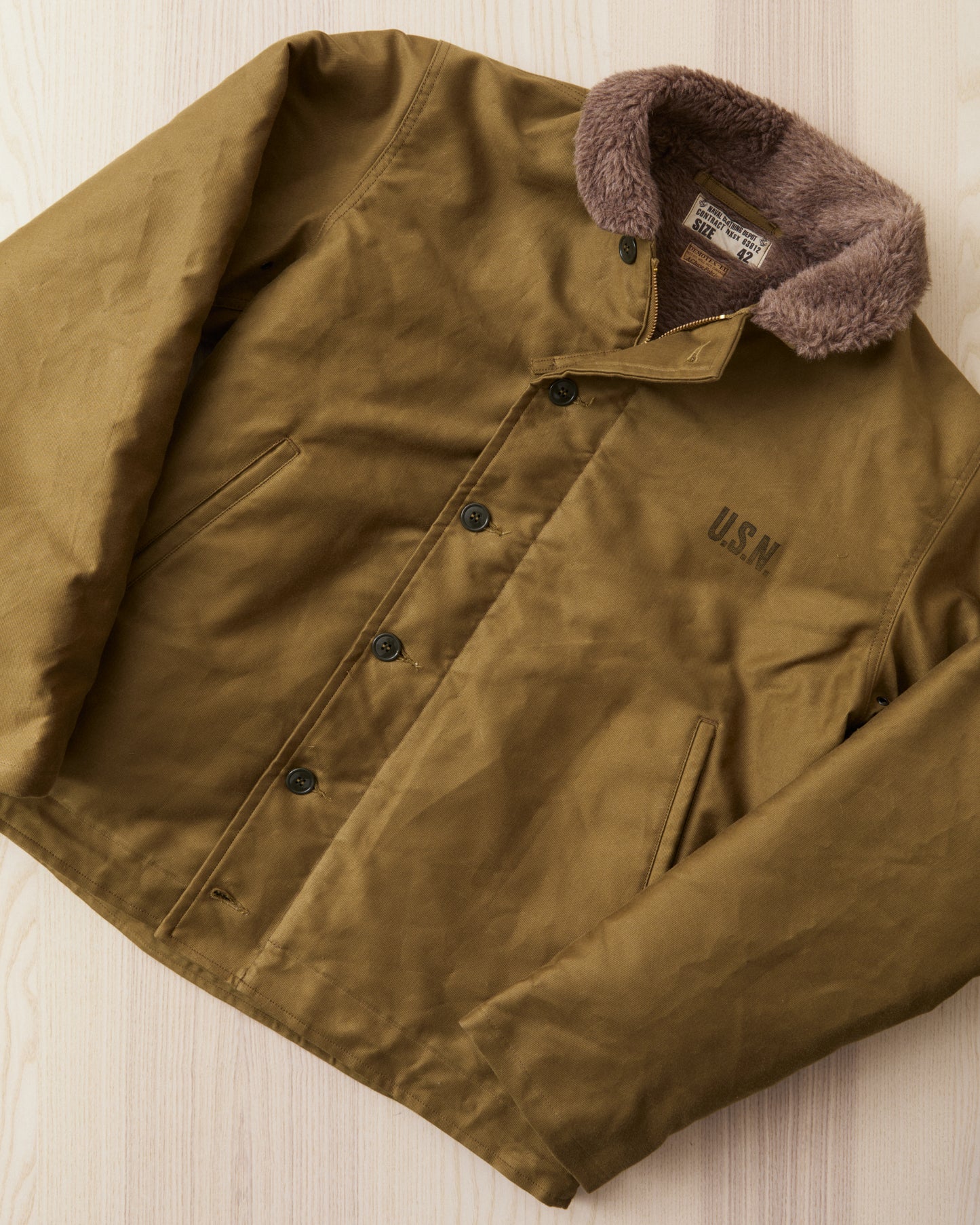 Buzz Rickson's BR15345 Type N-1 Deck Khaki Demotex