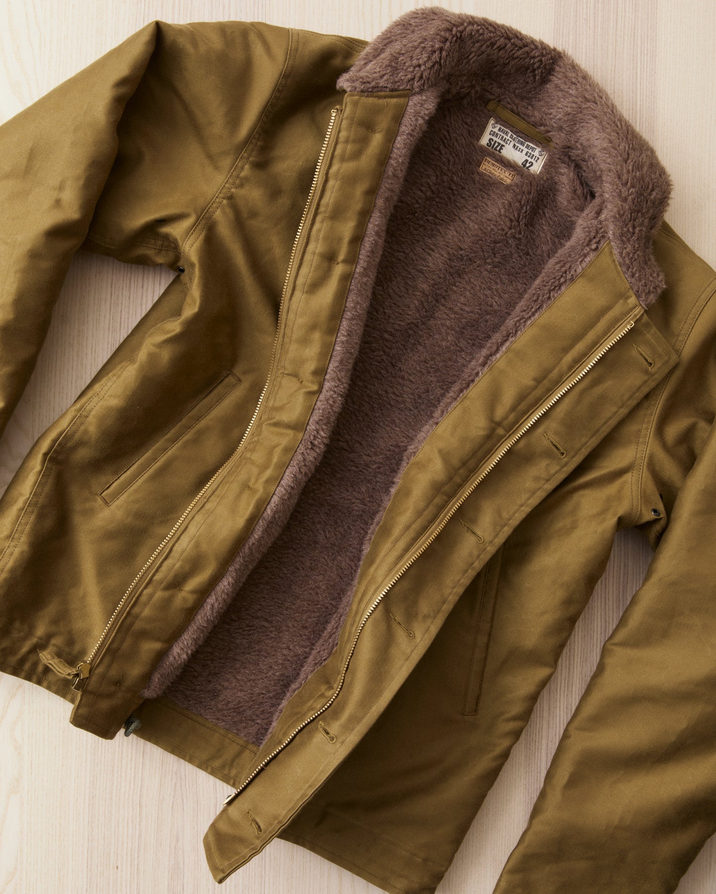 Buzz Rickson's BR15345 Type N-1 Deck Khaki Demotex