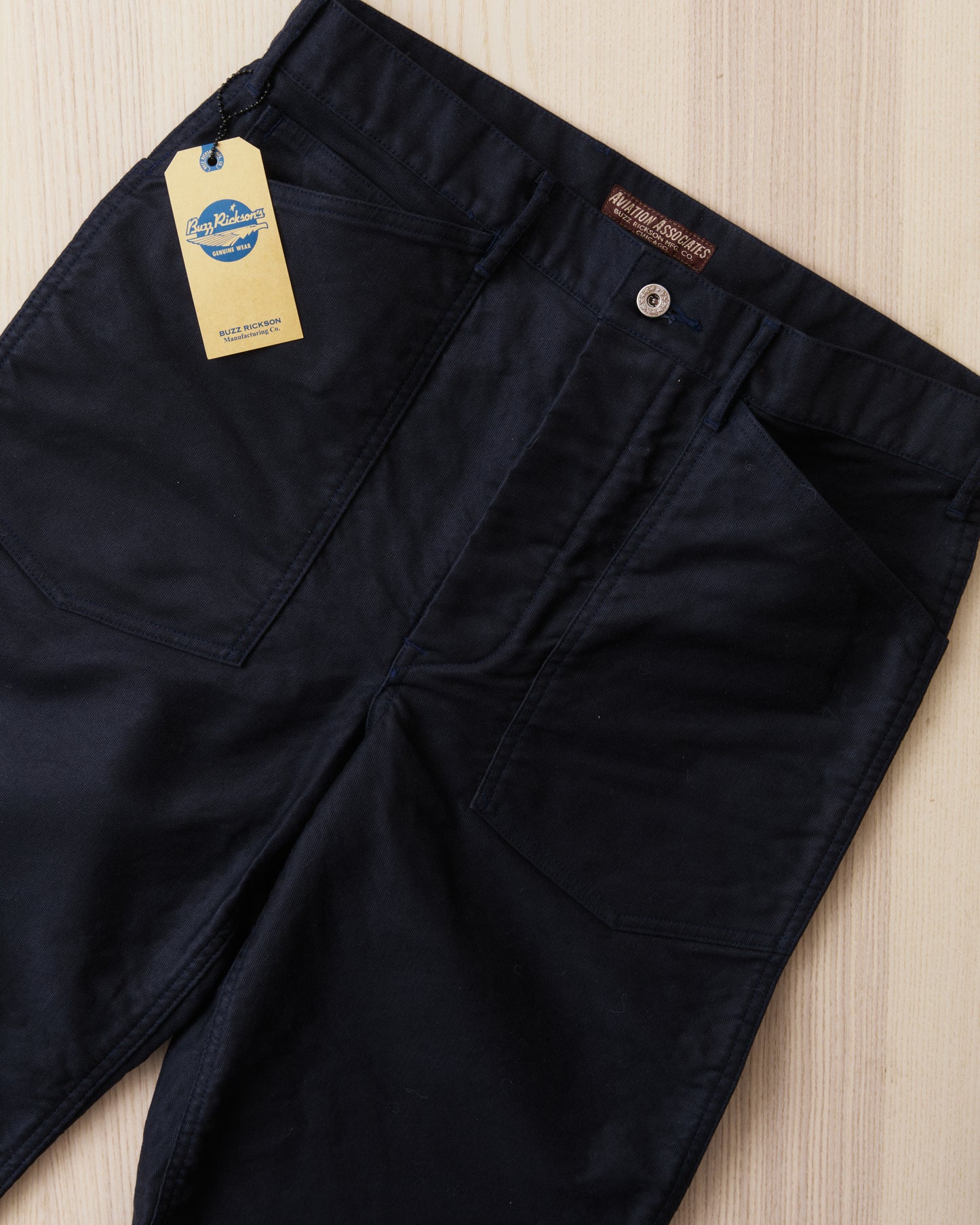 Buzz Rickson's Aviation Associates US Army Working Trousers Jungle Cloth Navy BR42597