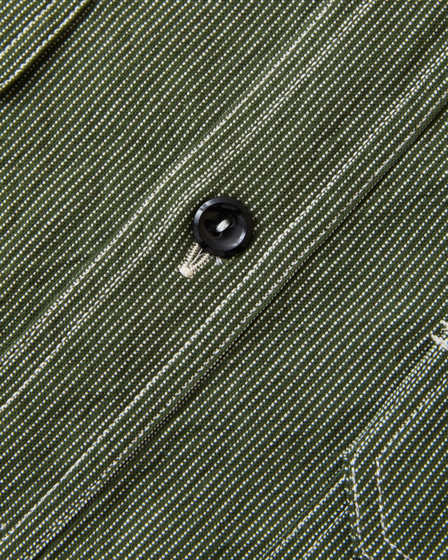 Sugar Cane & Co. Olive Striped Work Shirt SC25511