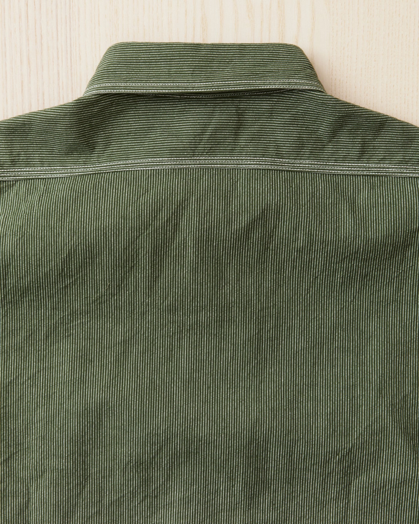 Sugar Cane & Co. Olive Striped Work Shirt SC25511