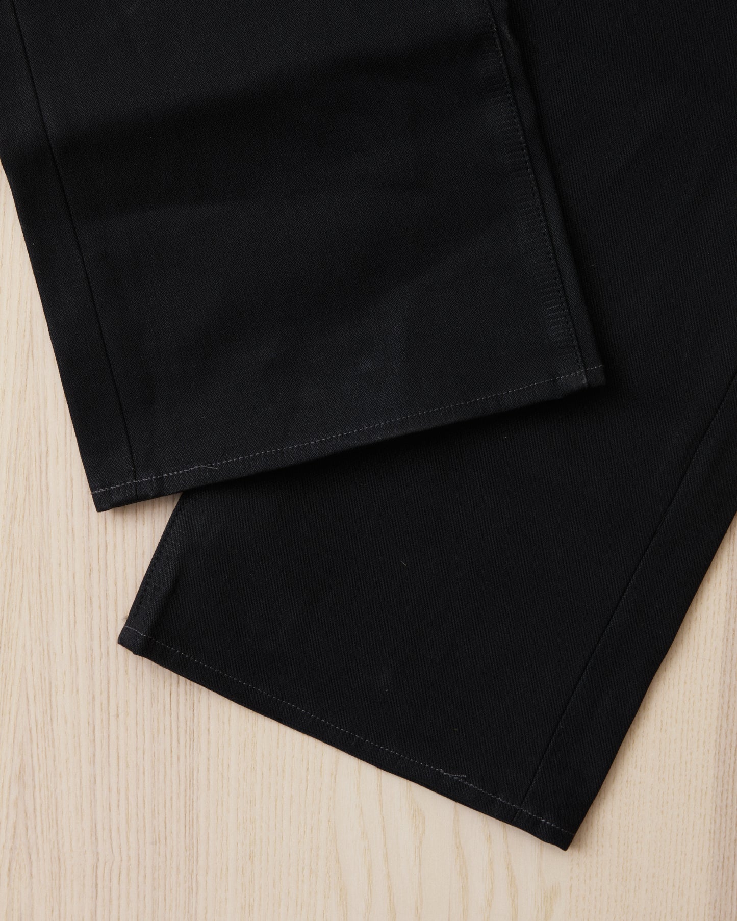 Indigofera Wyatt Bootcut Jeans Uneven Broken Twill Black