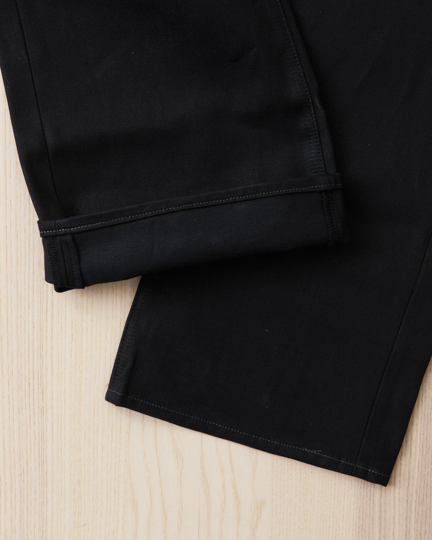 Indigofera Wyatt Bootcut Jeans Uneven Broken Twill Black