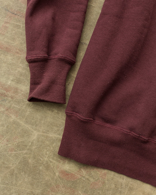 Second Hand Warehouse & Co Lot. 403 Loop-Wheel Sweatshirt Bordeaux Size 44