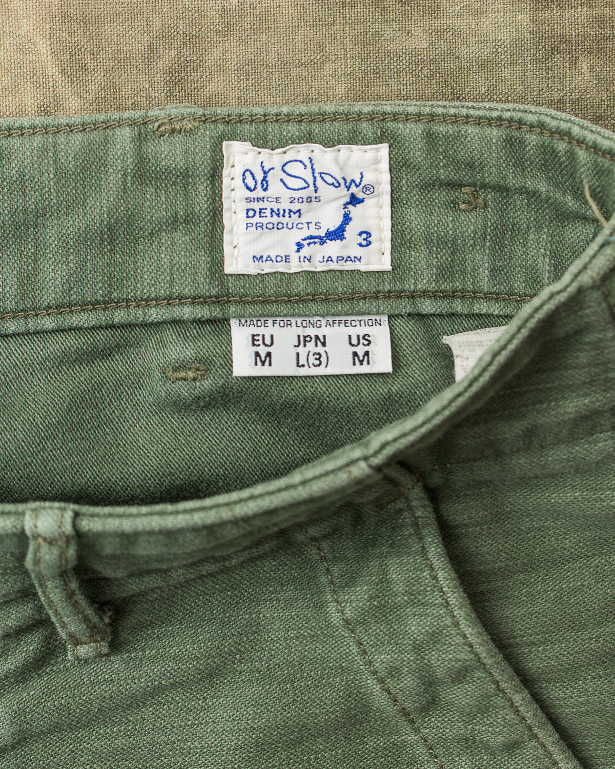 Second Hand OrSlow 5032 Slim Fit Fatigue Pants Green EU M / JPN 3