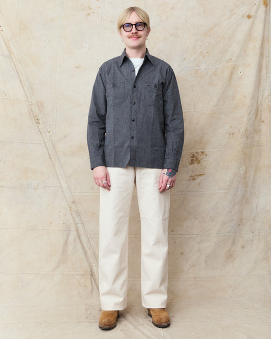 Buzz Rickson's Cotton Covert Work Shirt Black BR26082