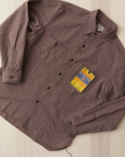 Buzz Rickson's Cotton Covert Work Shirt Brown BR26082