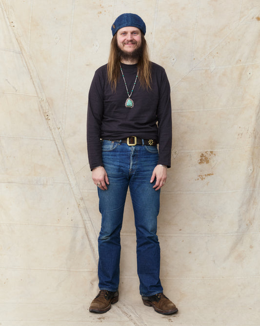 Warehouse & Co. Lot 5906 Long Sleeve Crew Neck T-shirt Sumikuro (Black)