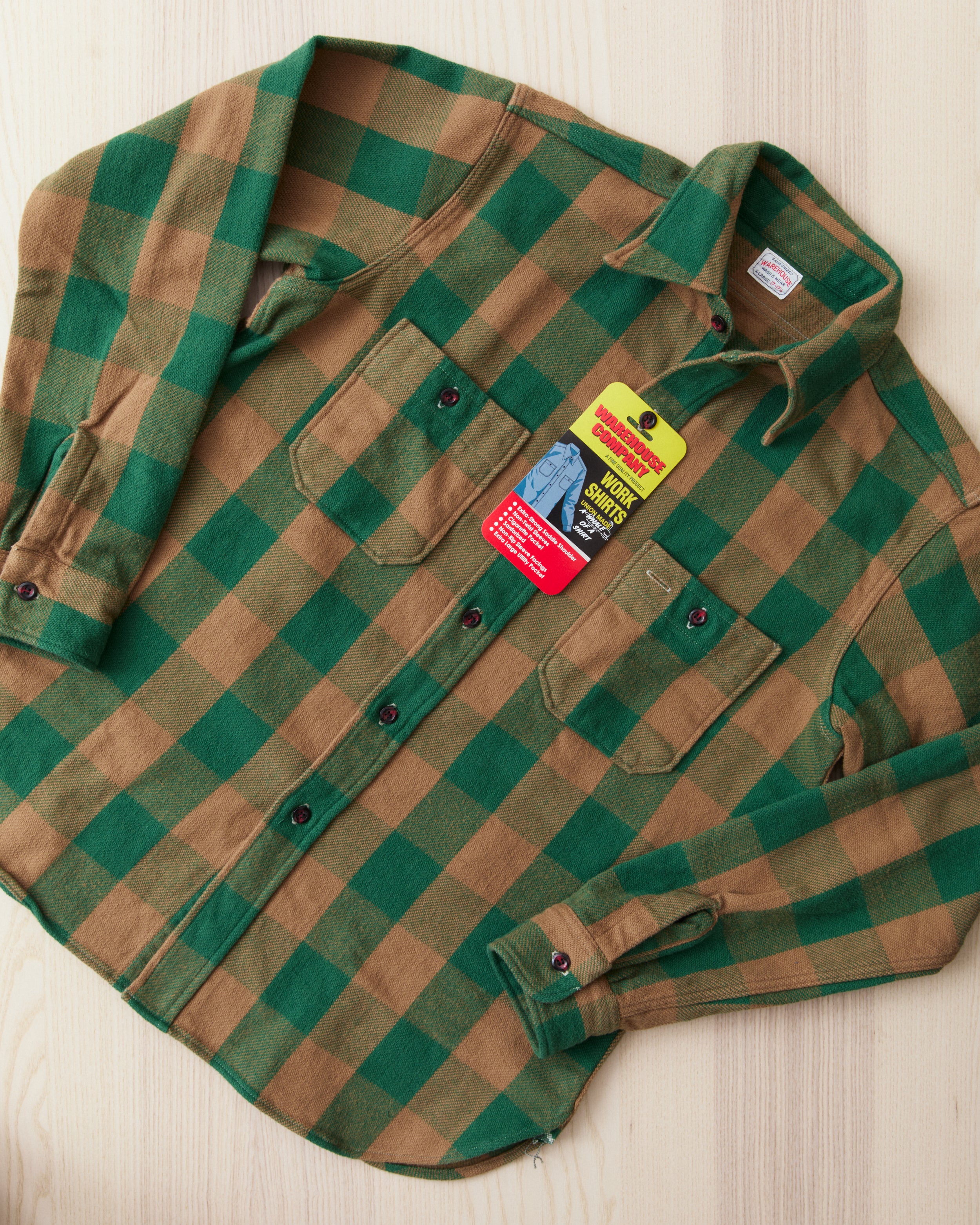 Warehouse & Co. Lot 3104 Flannel Shirt Green – Second Sunrise