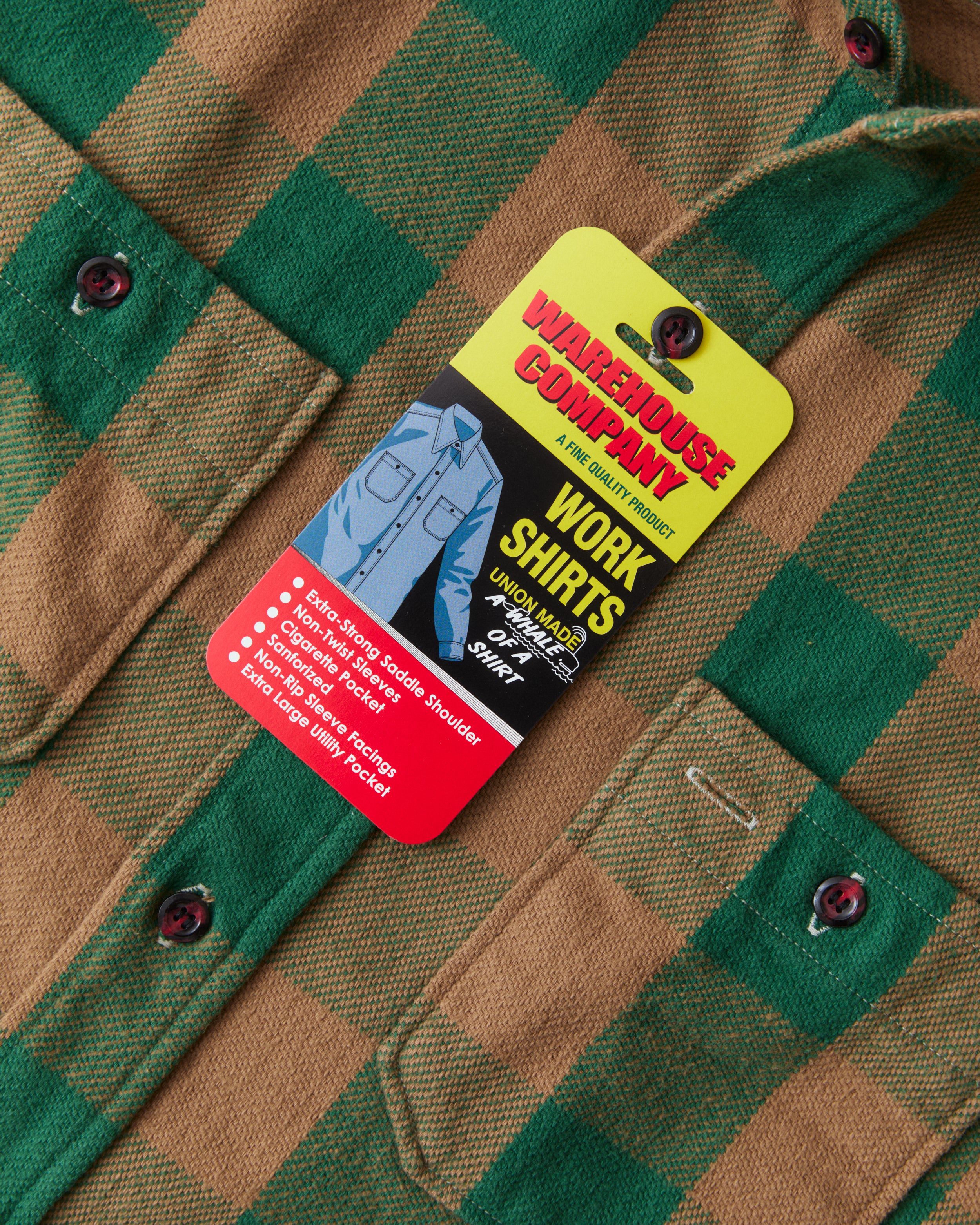 Warehouse & Co. Lot 3104 Flannel Shirt Green – Second Sunrise