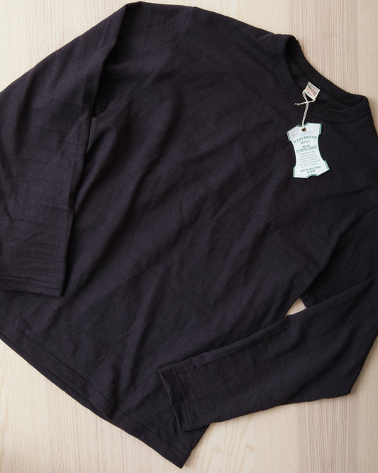 Warehouse & Co. Lot 5906 Long Sleeve Crew Neck T-shirt Sumikuro (Black)
