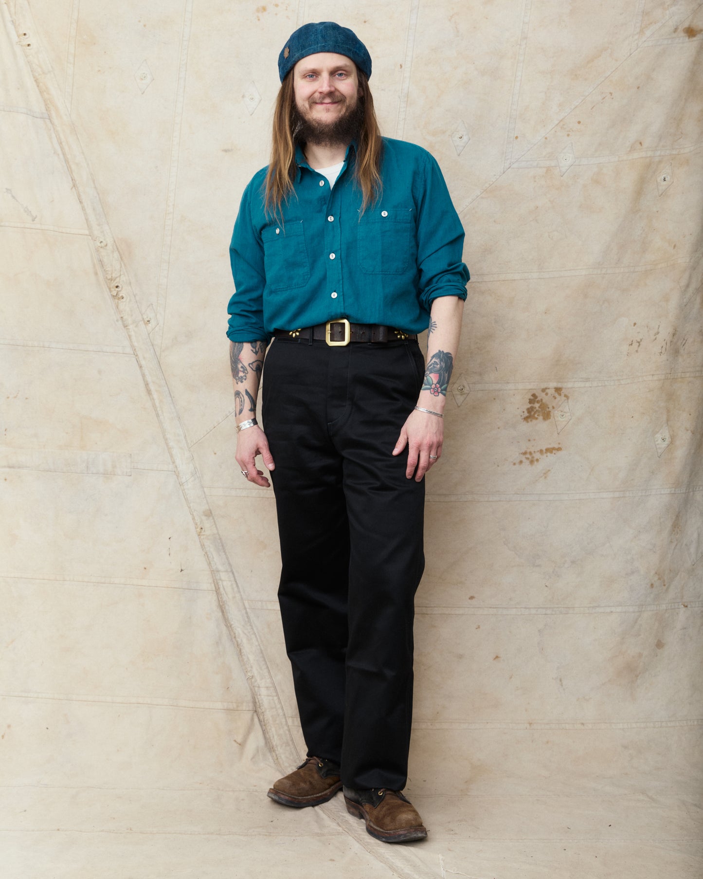 Indigofera McAllen Shirt Ocean Blue Canvas