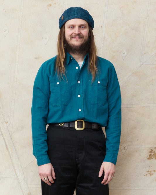 Indigofera McAllen Shirt Ocean Blue Canvas
