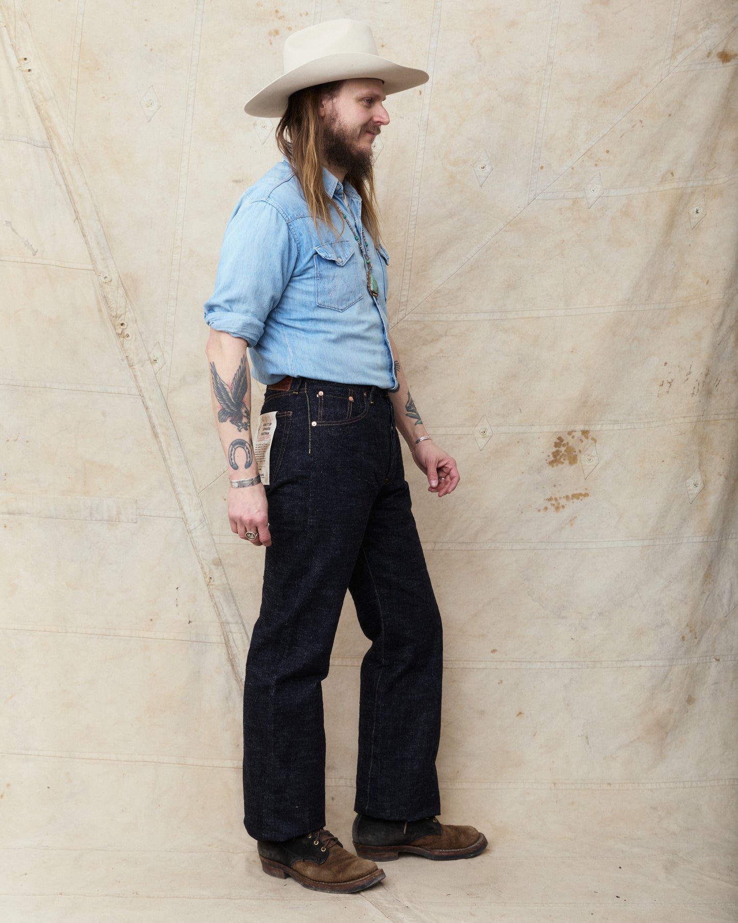 Studio D'artisan & Sa. SD-1002W GL3 Wide Straight Jeans One Wash