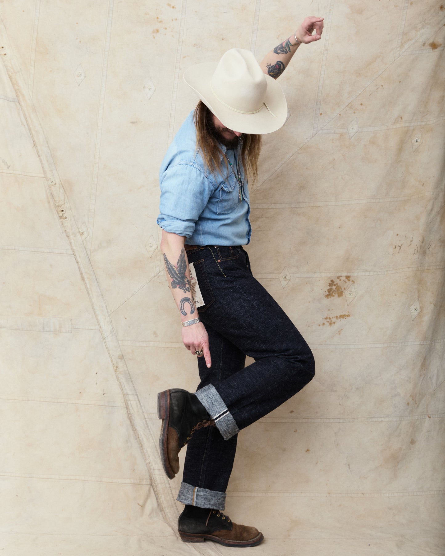 Studio D'artisan & Sa. SD-1002W GL3 Wide Straight Jeans One Wash