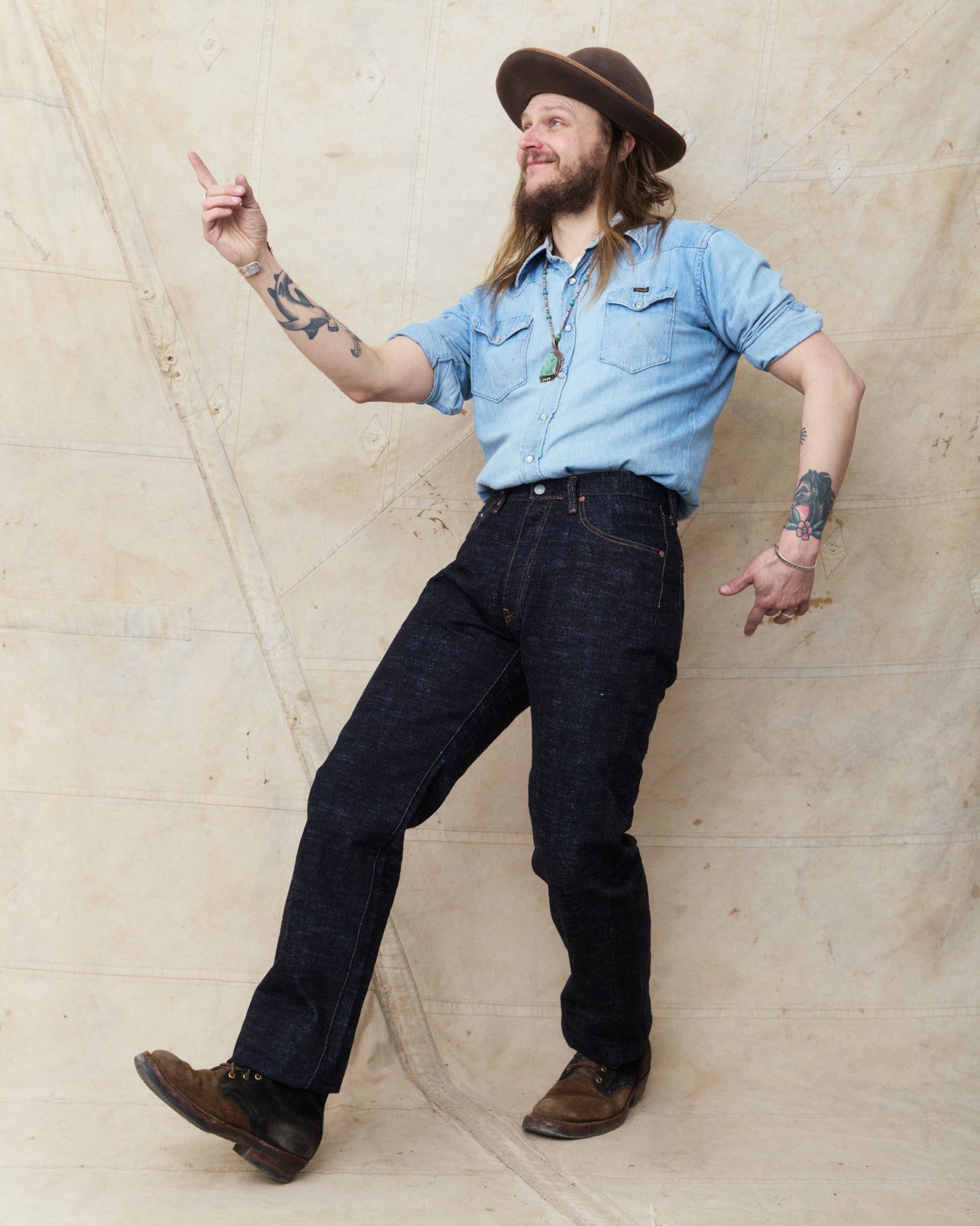 Studio D'artisan & Sa. SD-1001W GL3 Regular Straight Jeans One Wash