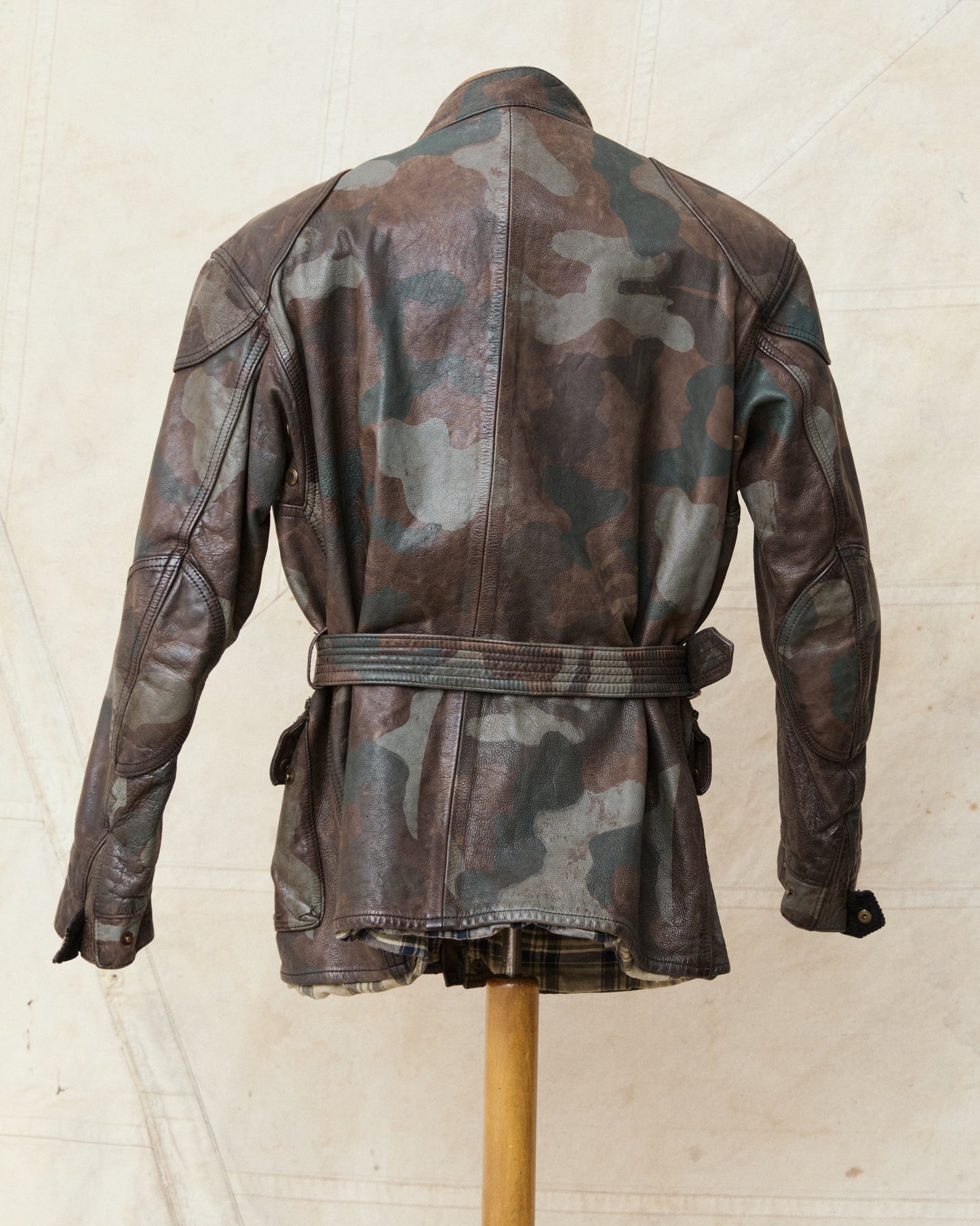 Second Hand Belstaff Panther 1966 Camouflage Leather Jacket L