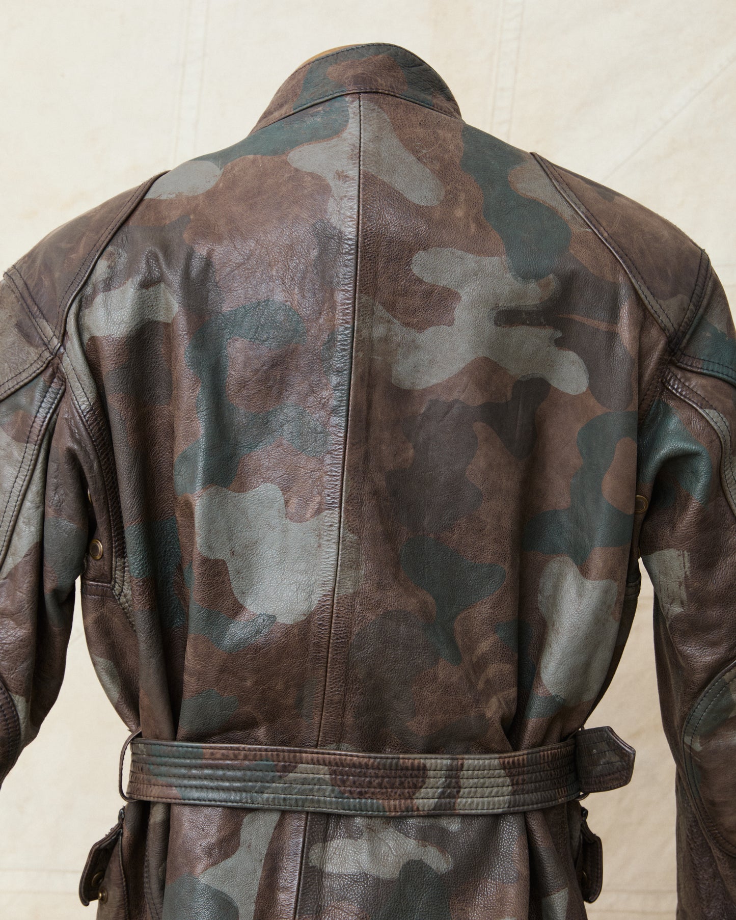 Second Hand Belstaff Panther 1966 Camouflage Leather Jacket L