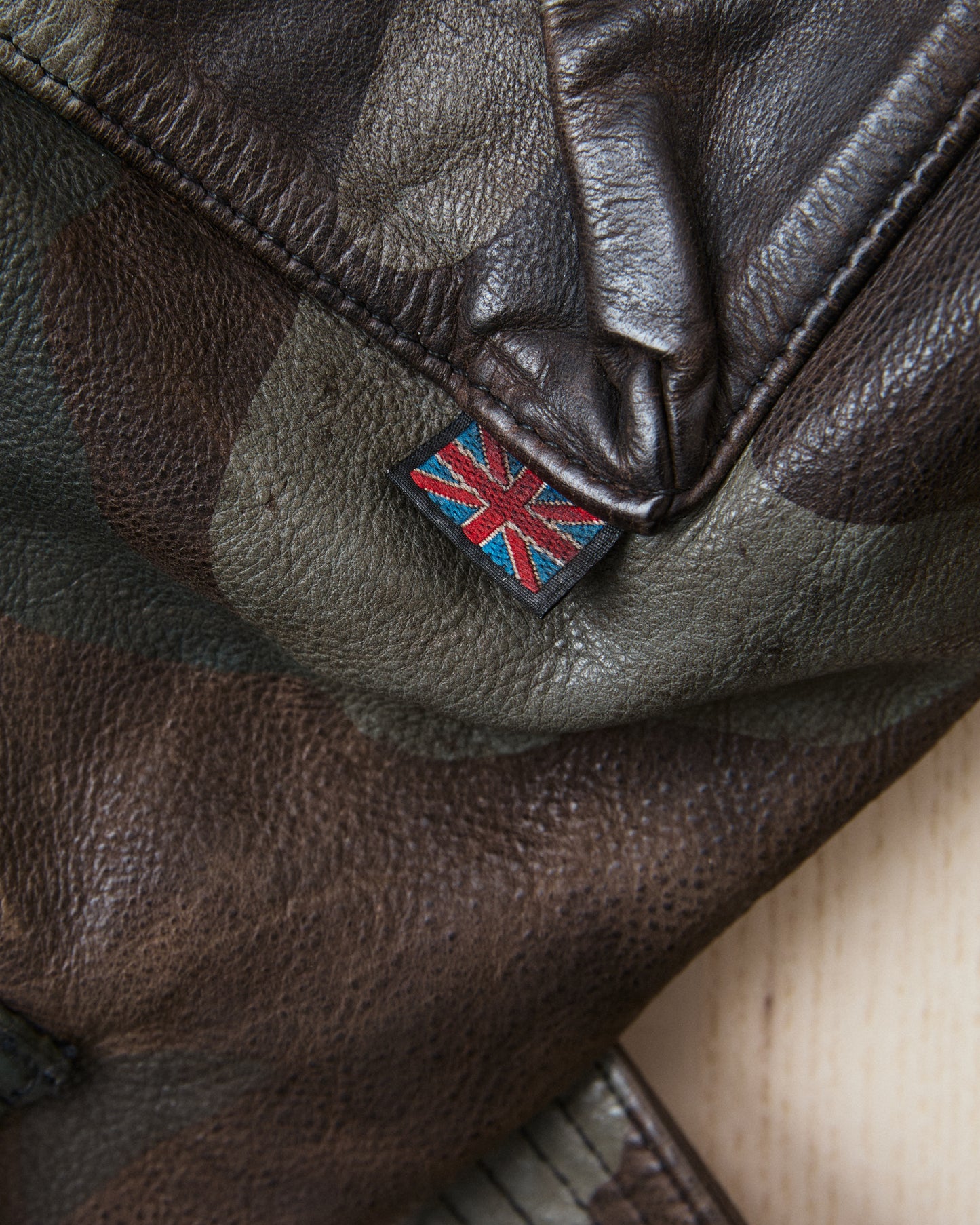 Second Hand Belstaff Panther 1966 Camouflage Leather Jacket L