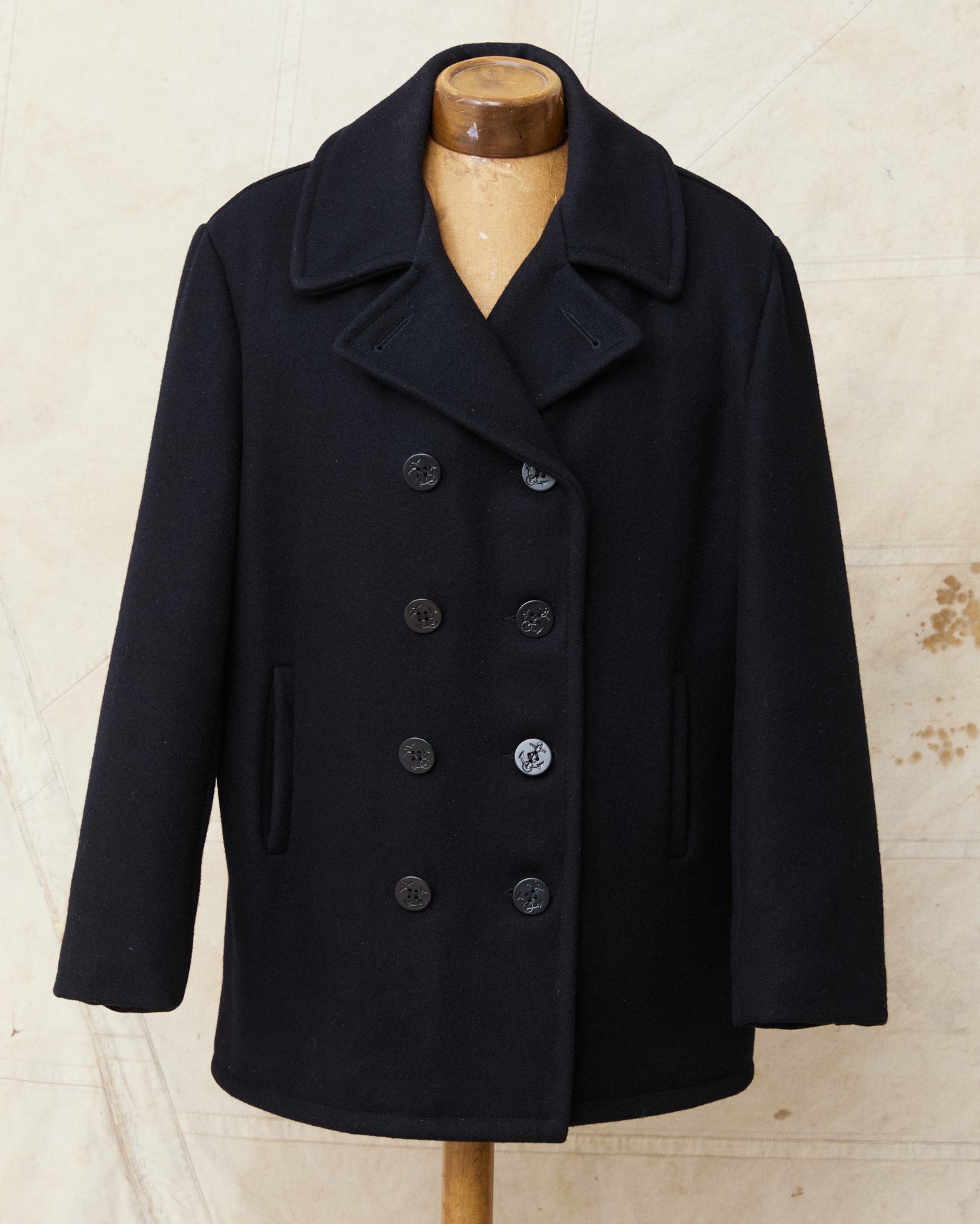 Second Hand Schott USN Wool Pea Coat Size 46