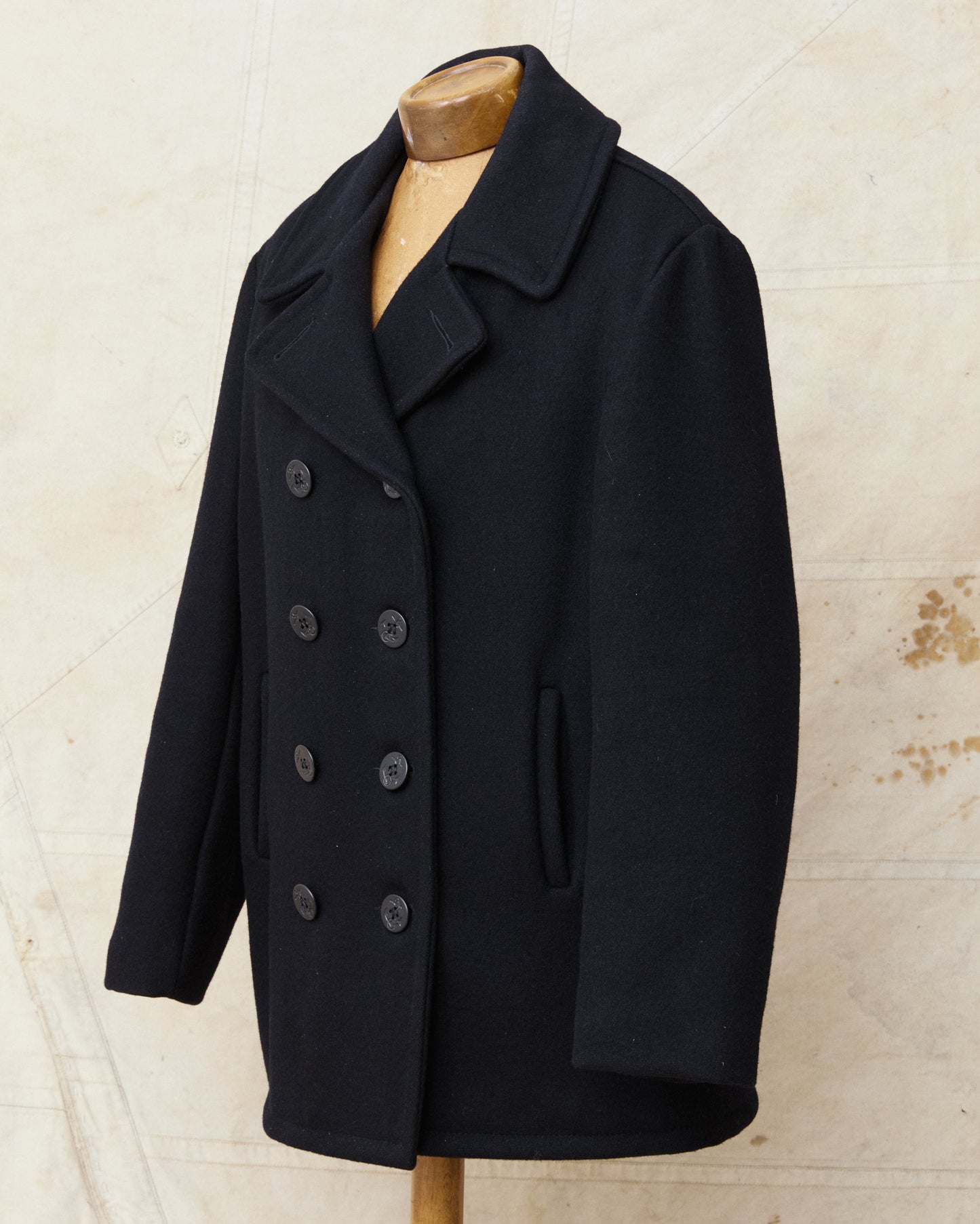 Second Hand Schott USN Wool Pea Coat Size 46