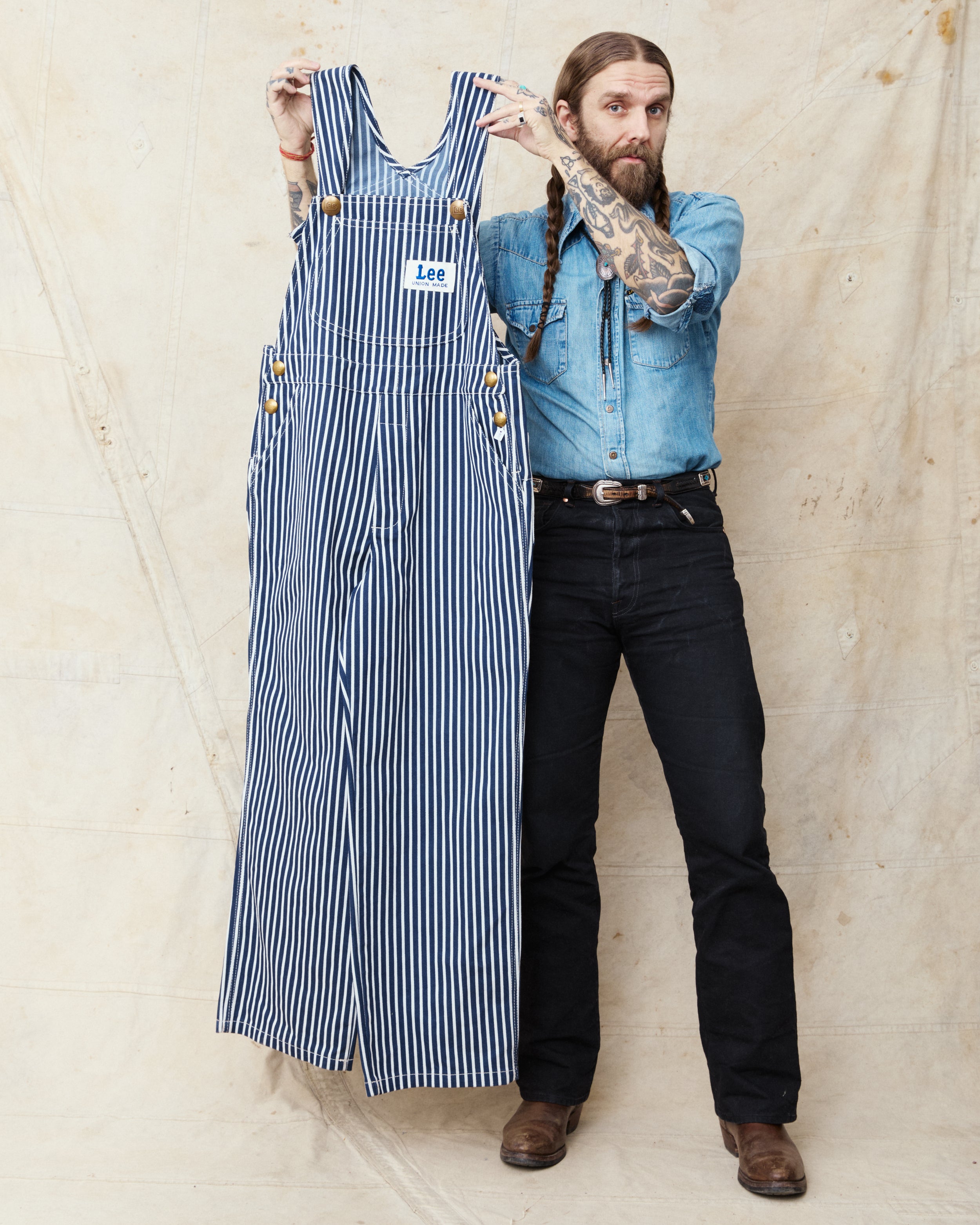 Second Hand Lee Buddy Lee Hickory Stripe Overall Made In Japan