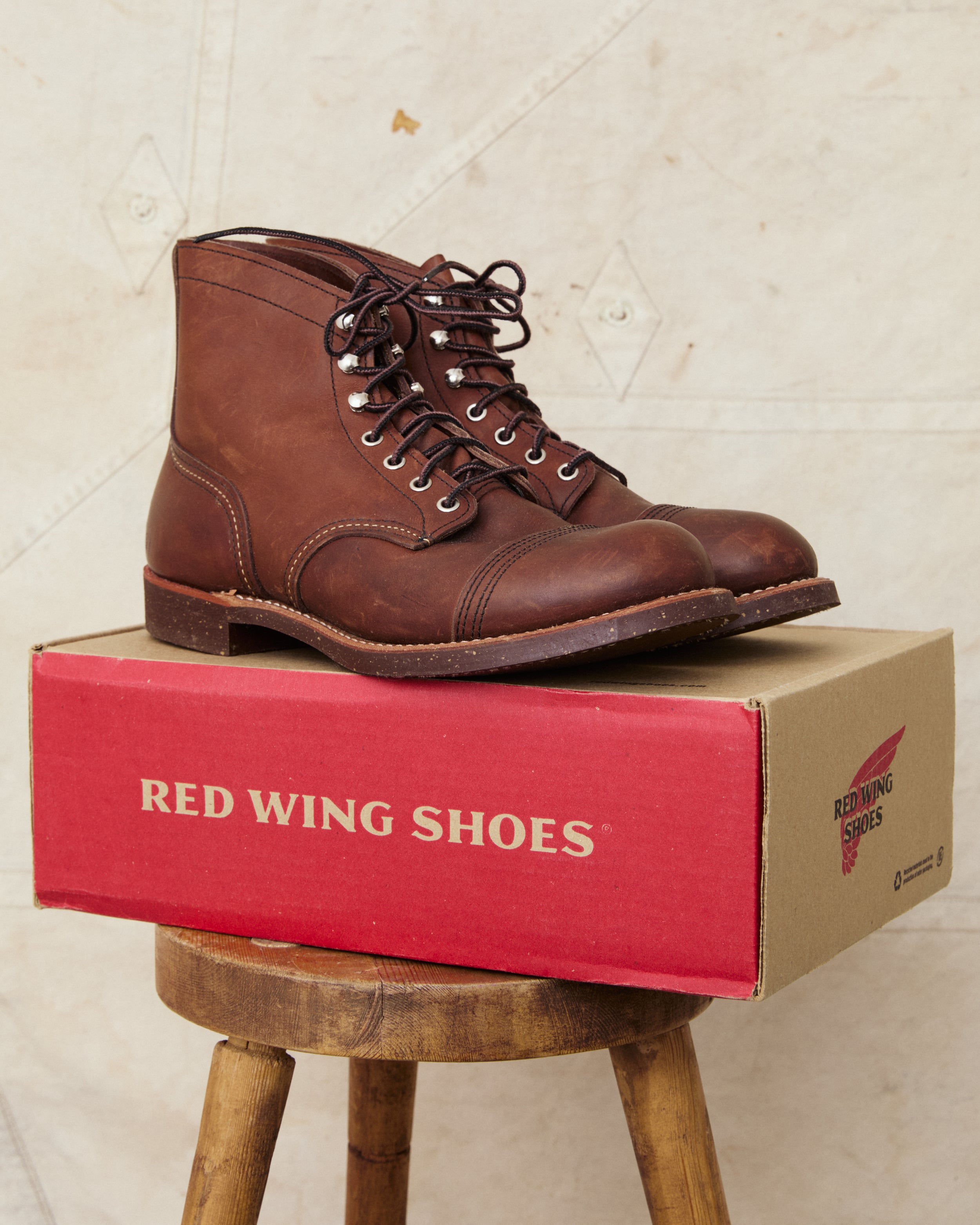 Second Hand Red Wing Iron Ranger Style No. 8111 Amber Harness US