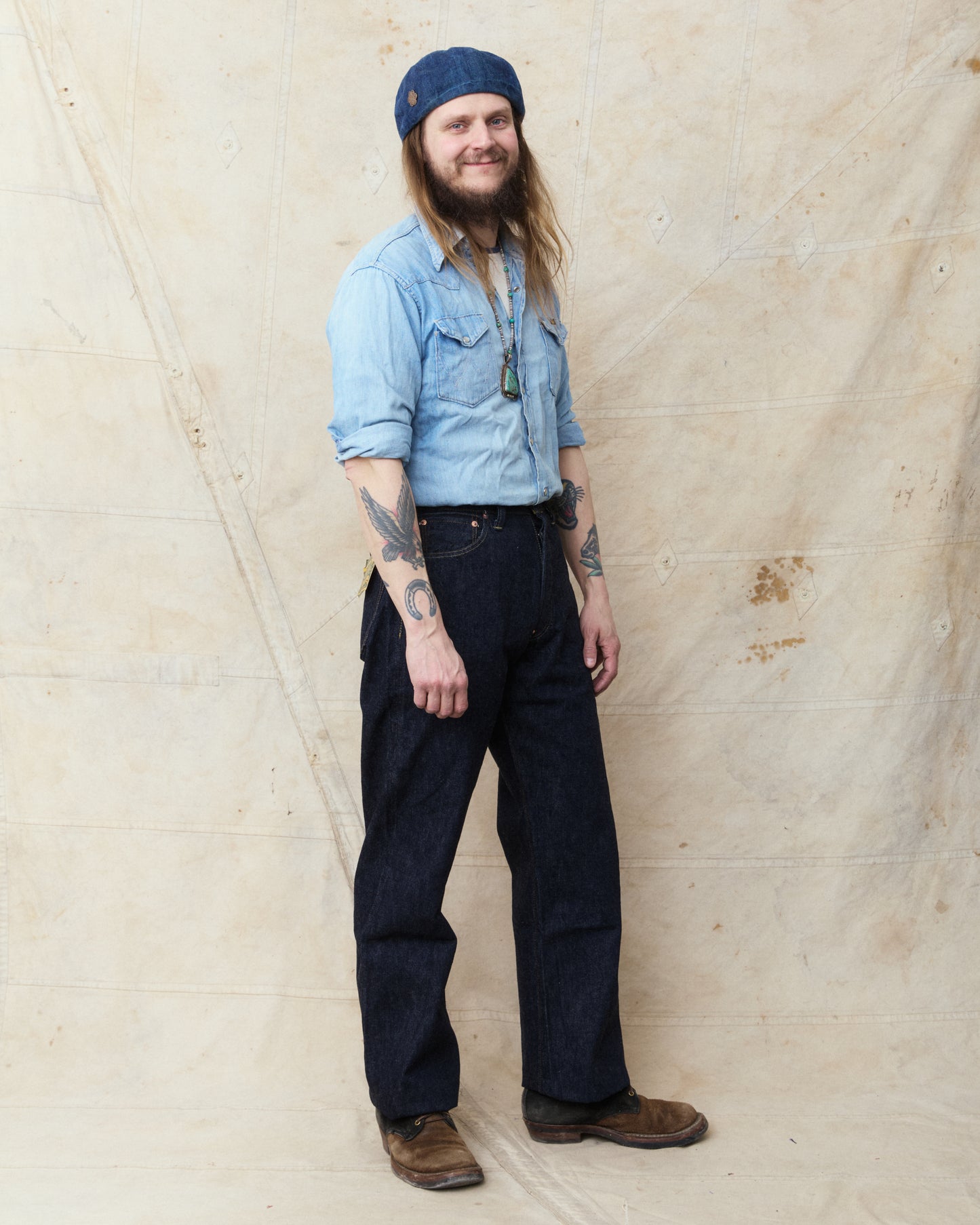 Sugar Cane & Co. SC42025 13oz. Denim Waist Overalls 2025 Model