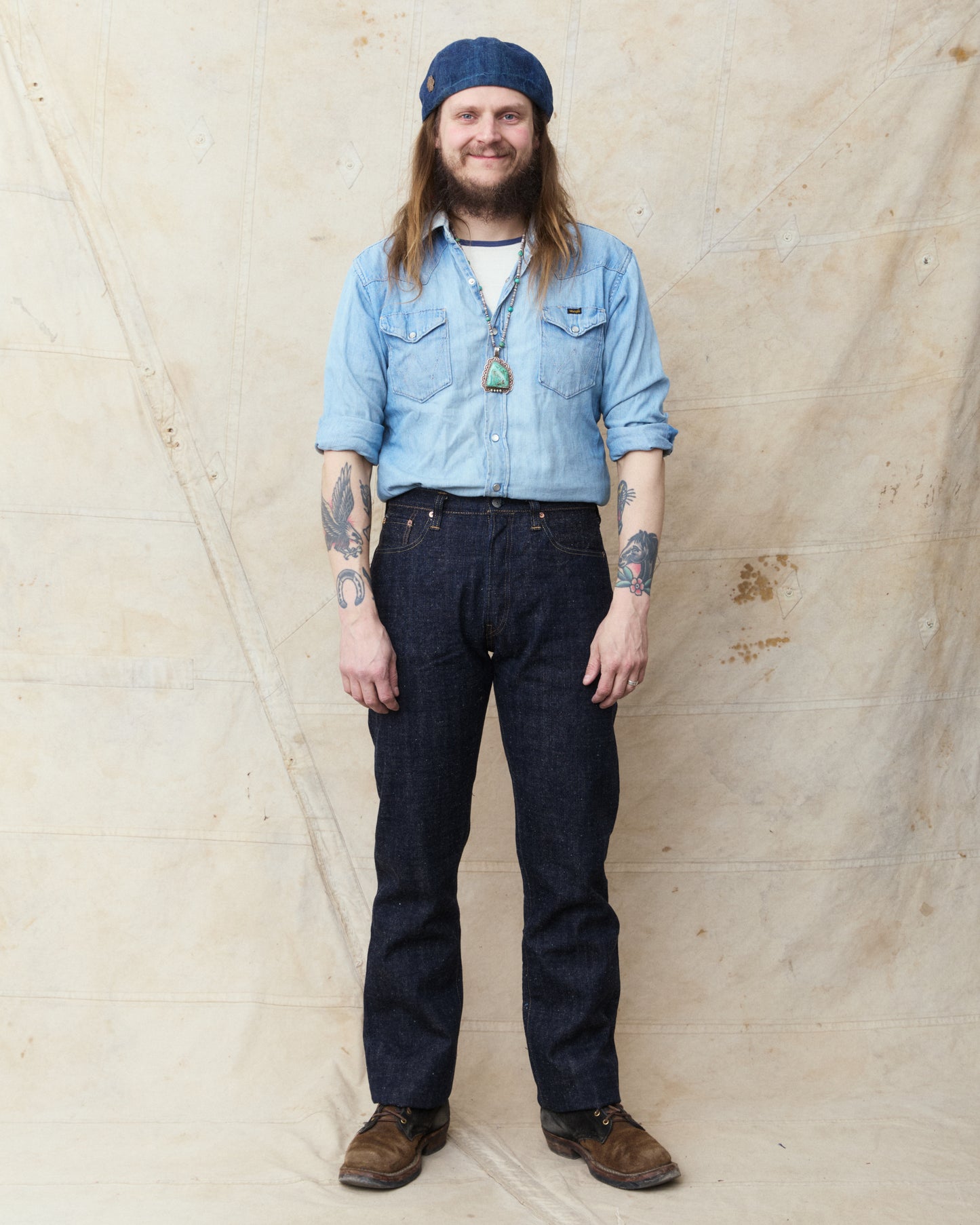 Sugar Cane & Co. SC40301A 14oz Okinawa One Wash Denim