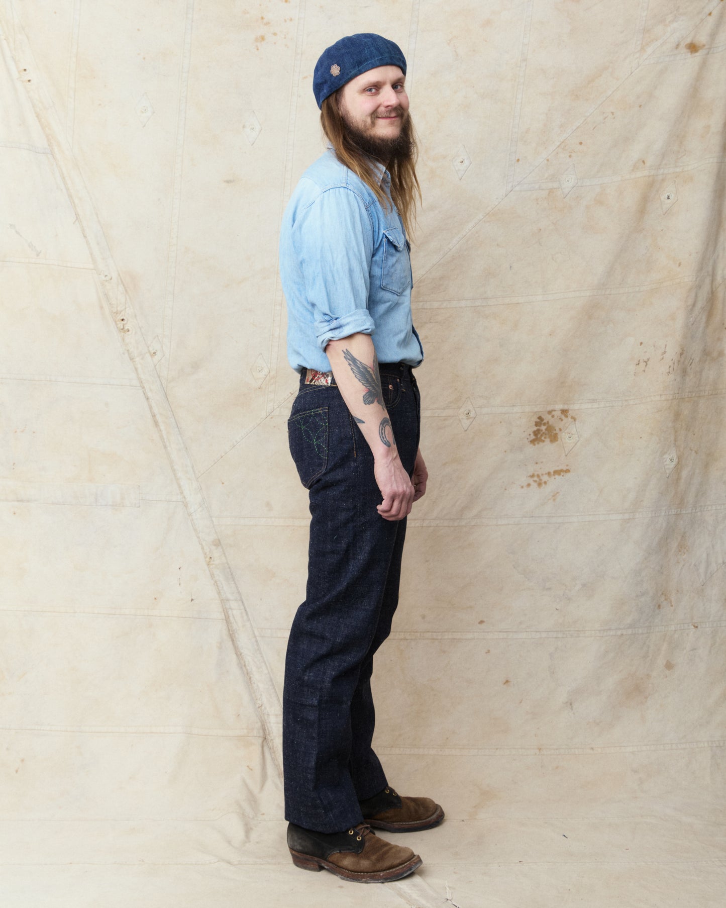 Sugar Cane & Co. SC40301A 14oz Okinawa One Wash Denim