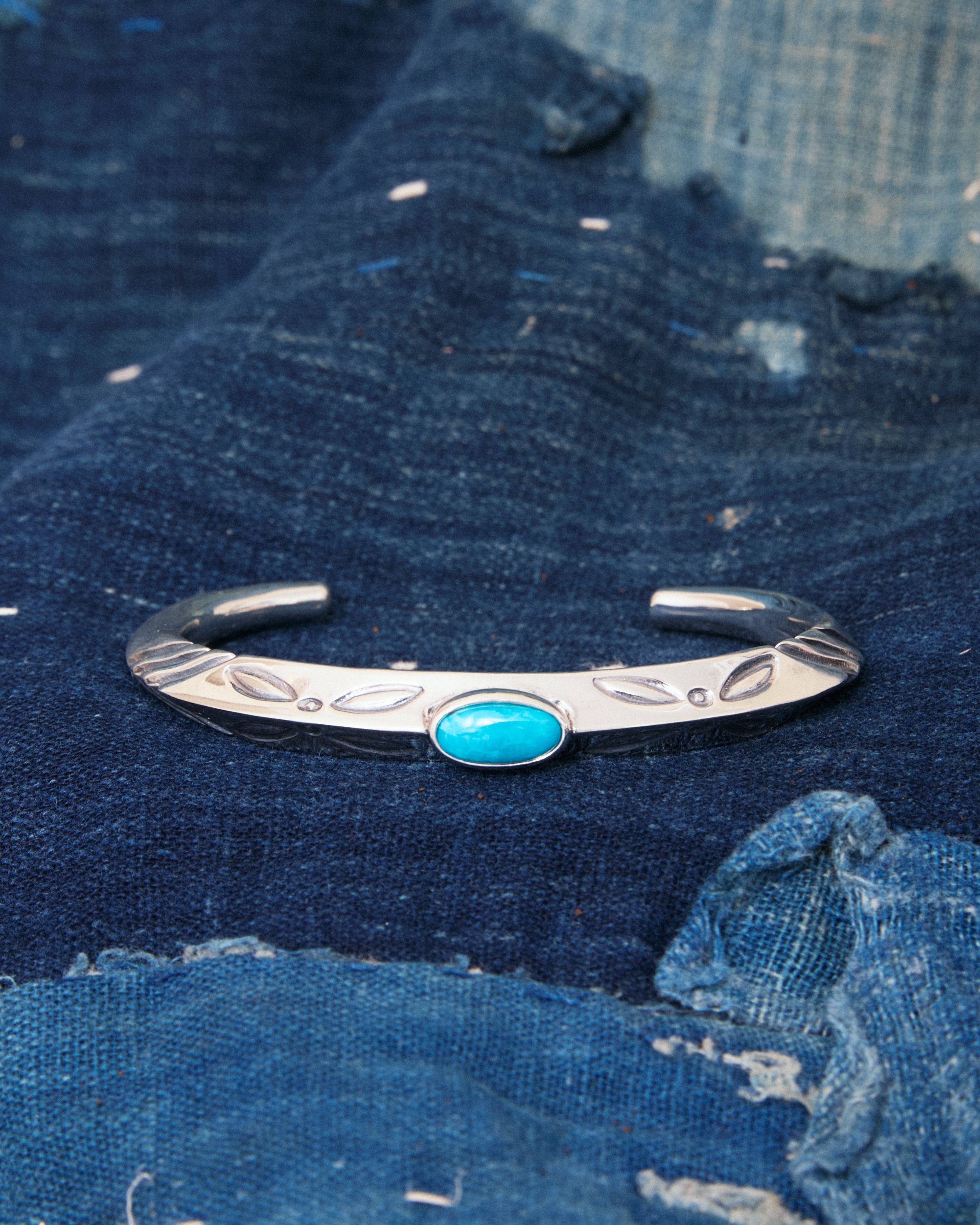 Larry Smith BR-0108 Triangle Bangle Turquoise – Second Sunrise