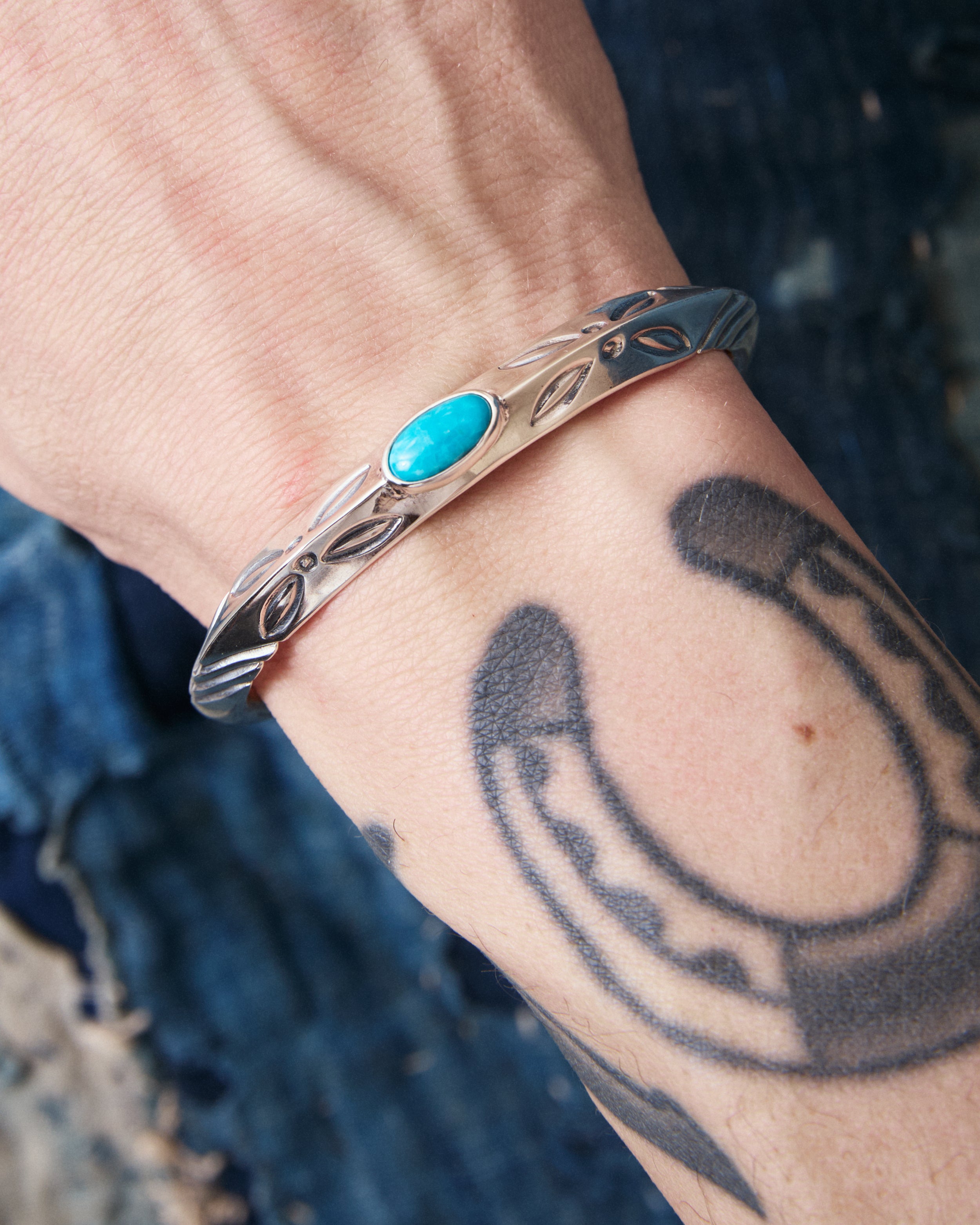 Larry Smith BR-0108 Triangle Bangle Turquoise – Second Sunrise