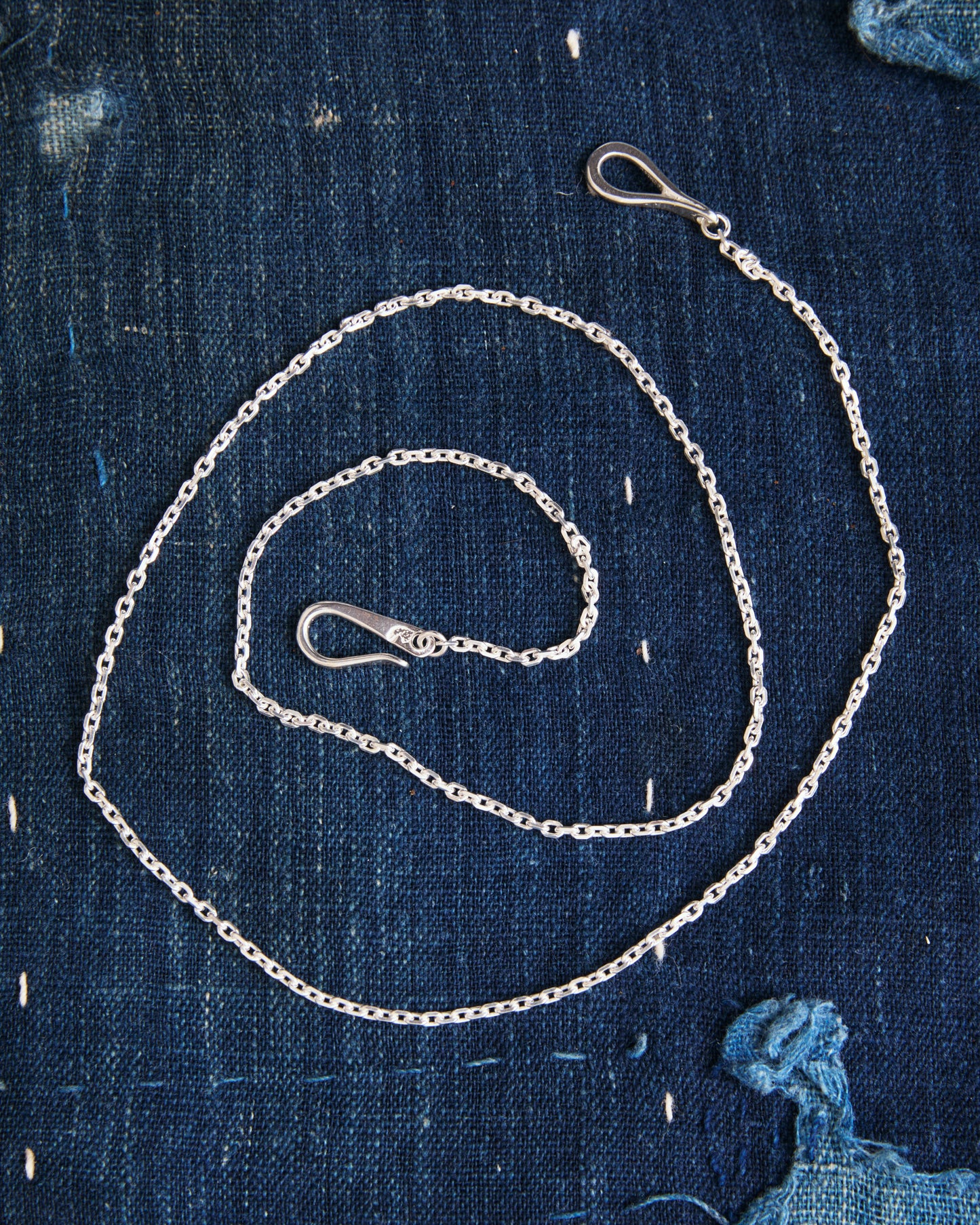 Larry Smith OT-0038-60 Infinity Hook Cable Silver Chain XSmall 60 cm