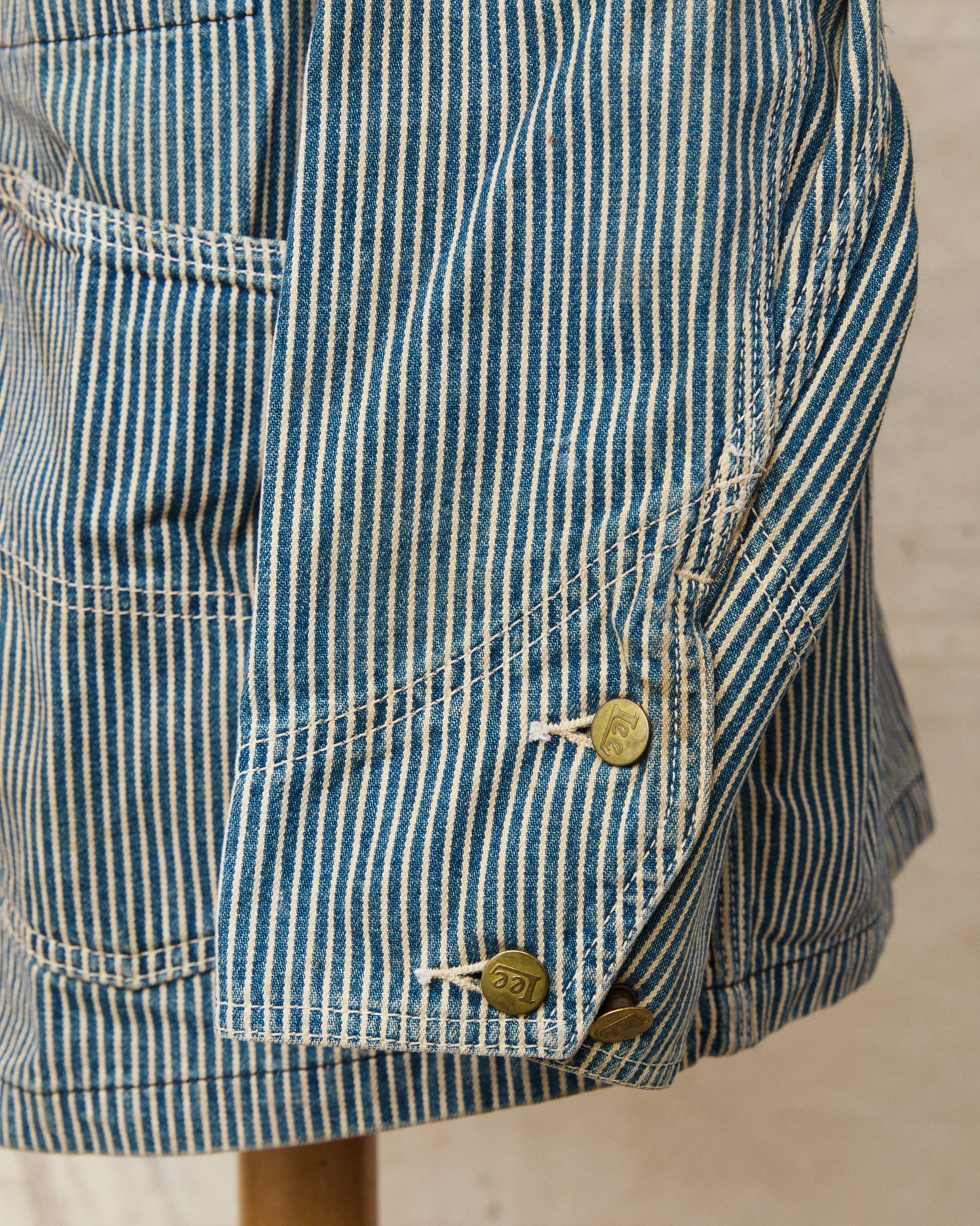 Second Hand Lee Originals 91 -J Hickory Stripe Loco Jacket Size 38