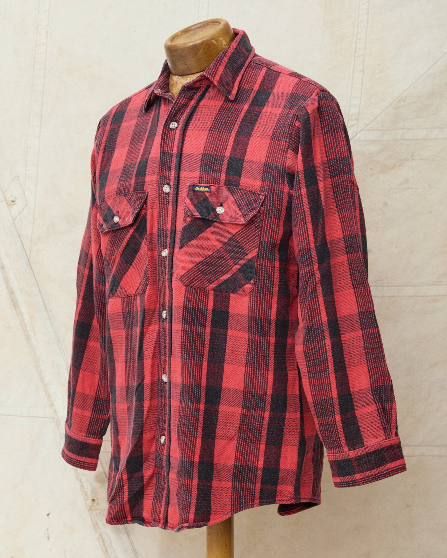 Vintage Oshkosh B'gosh Red Plaid Flannel Shirt
