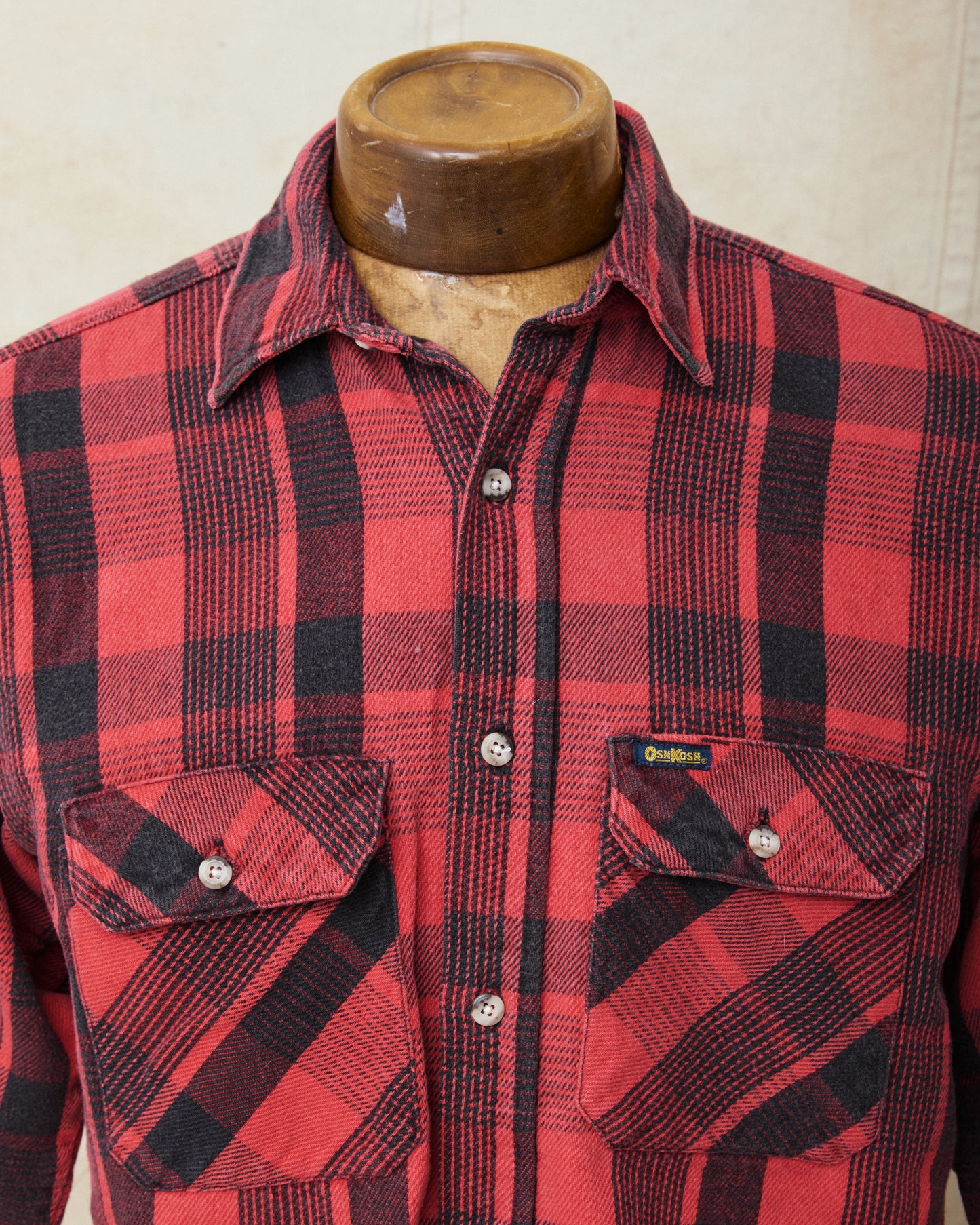 Vintage Oshkosh B'gosh Red Plaid Flannel Shirt