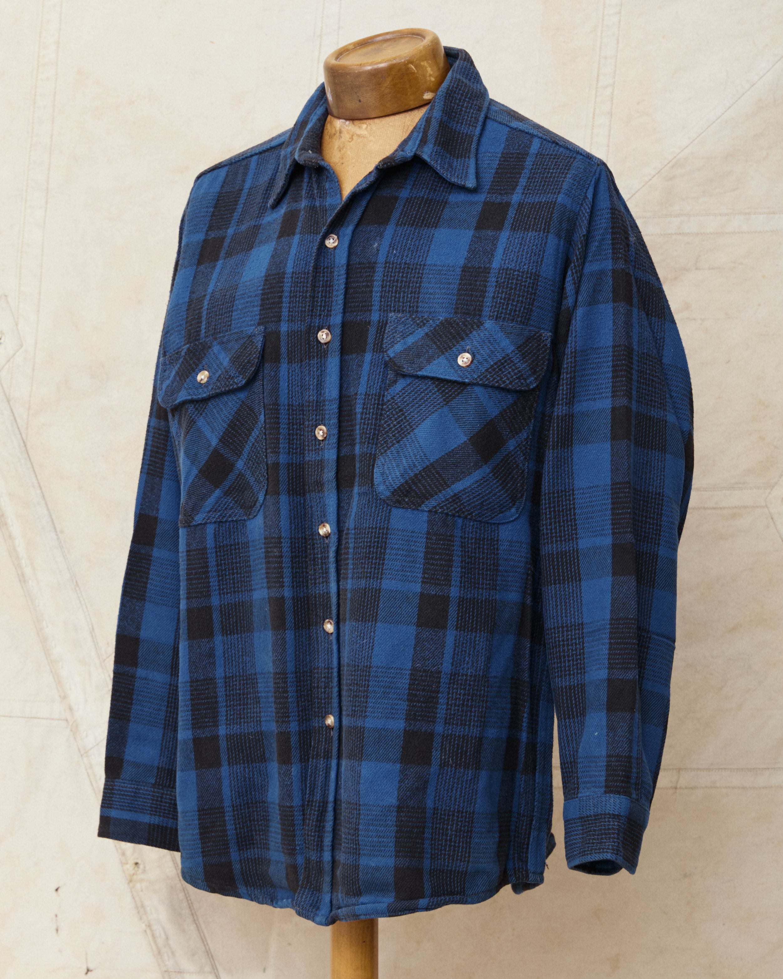 Vintage Five Brother Blue Plaid Flannel Shirt Size L – Second Sunrise
