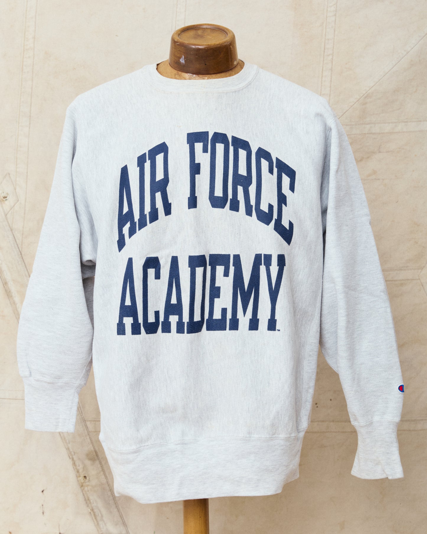 Vintage 90's Champion Reverse Weave Sweatshirt Air Force Academy Gray Melange XL
